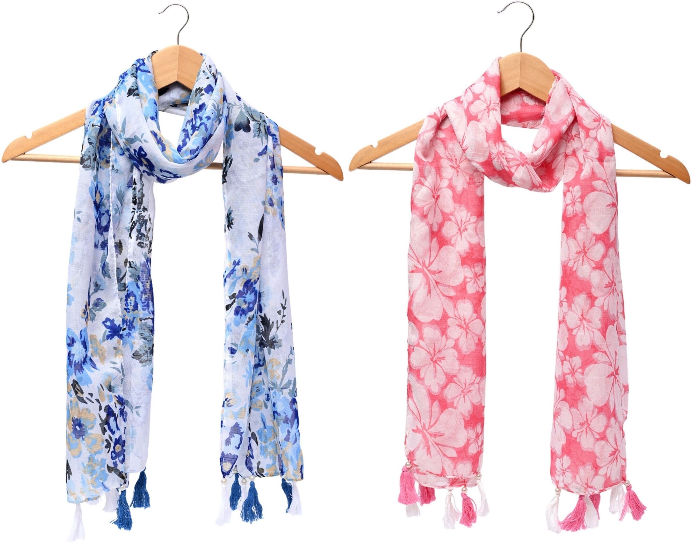 Printed Chiffon Women Multicolor Stole, Scarf, Fancy Scarf-image-39