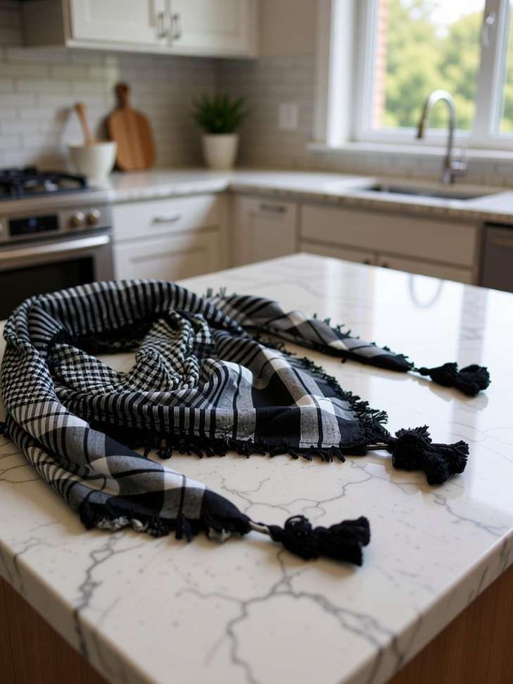 Printed Polycotton Men Black, White Fancy Scarf, Scarf, Bluetooth Scarf, Stole