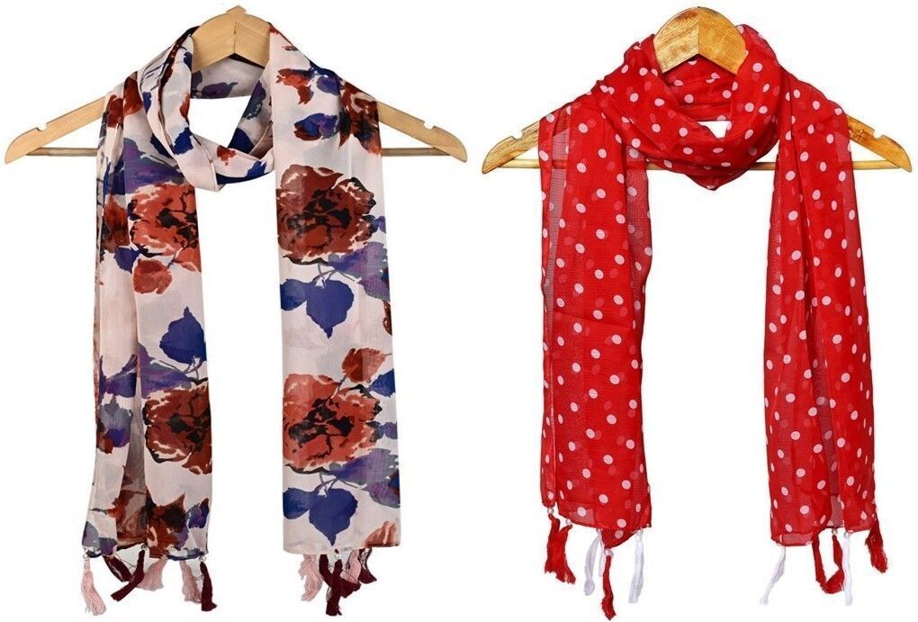 mss Printed Chiffon Women Multicolor Scarf, Stole, Fancy Scarf-picture-44