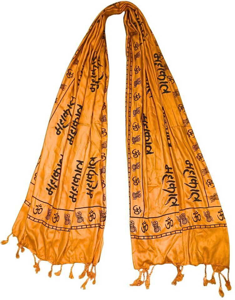 fabricium Printed, Self Design Rayon Men Yellow Scarf-picture-18