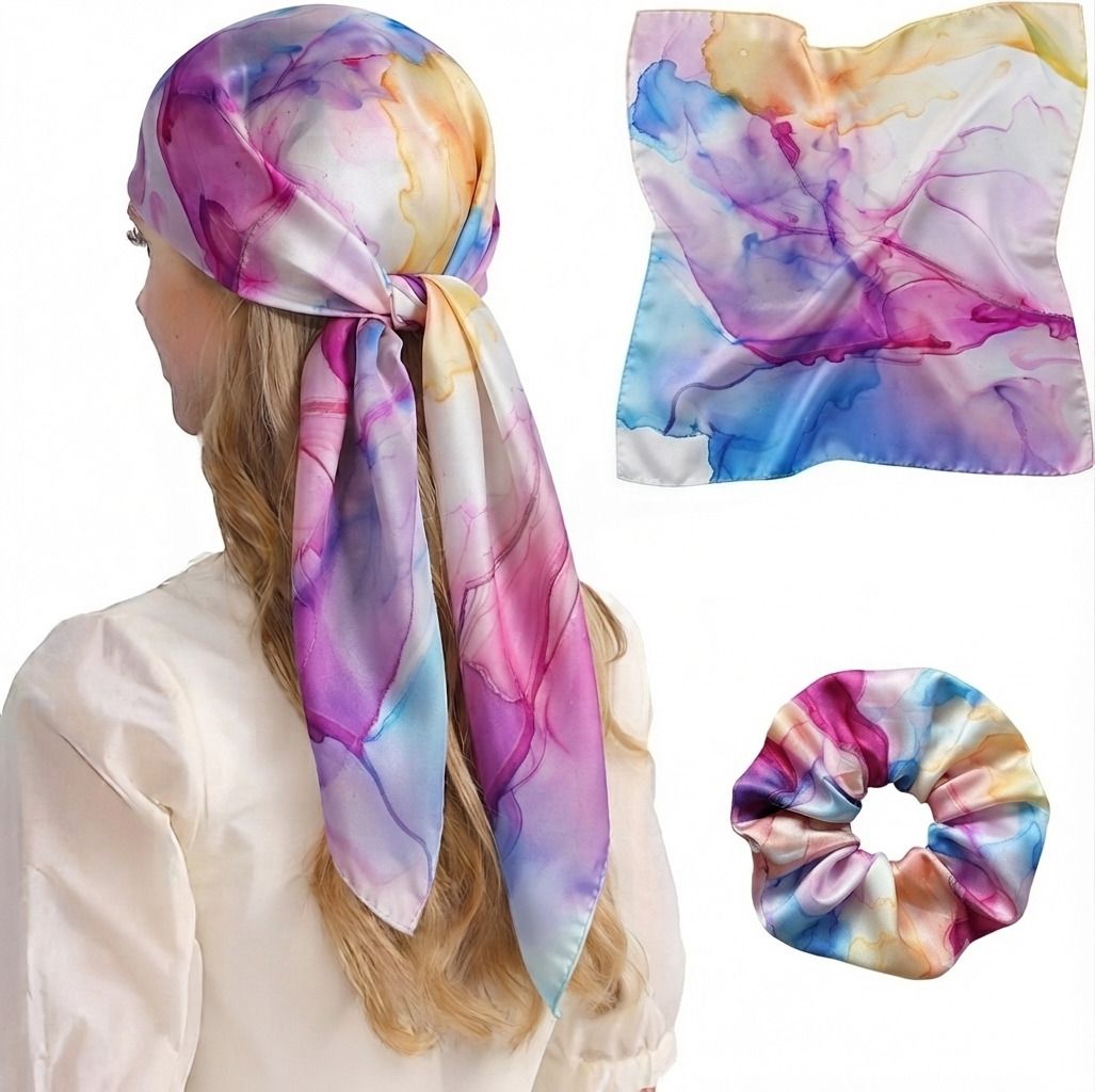 armoxa Printed Silk Women Multicolor Scarf-picture-37