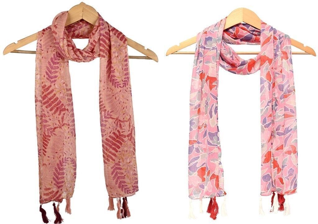 mss Printed Chiffon Women Multicolor Scarf, Stole, Fancy Scarf-picture-35