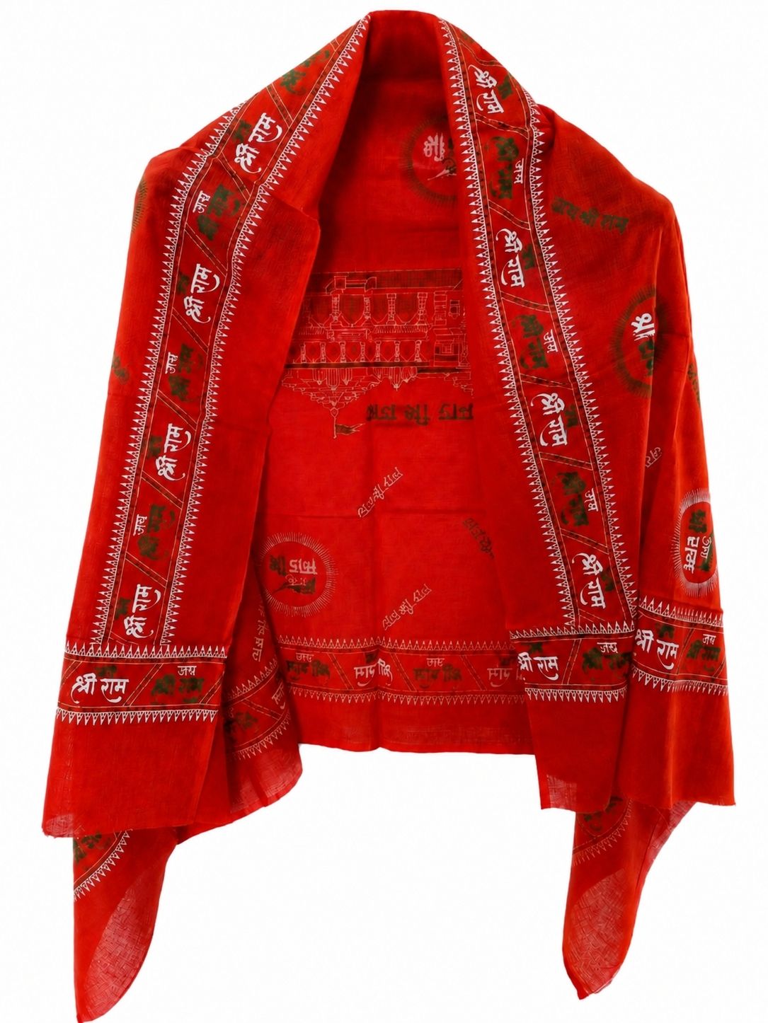 Printed Pure Cotton Men Orange Faux Turtleneck Neck Cover, Scarf, Fancy Scarf, Stole-image-36
