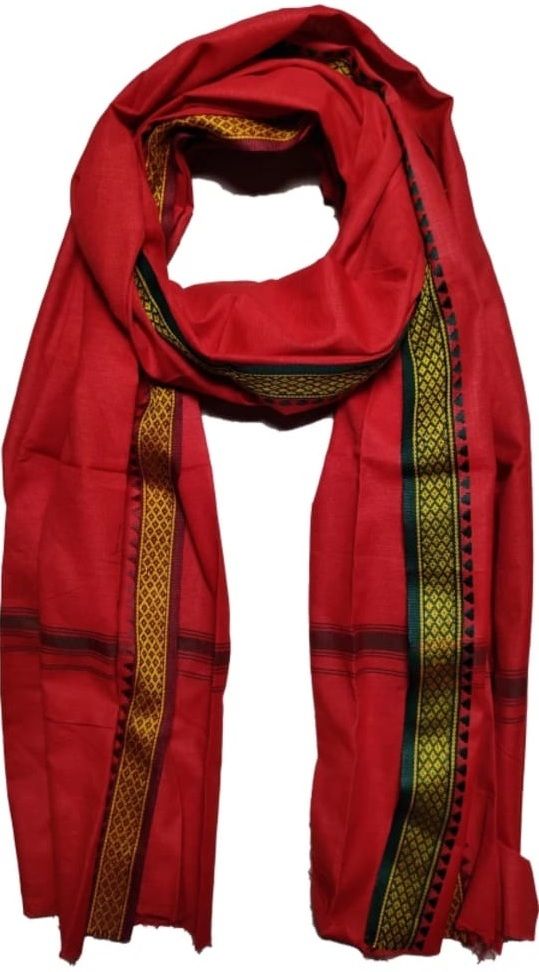 tvora clothing Striped Pure Cotton Men Red Fancy Scarf, Scarf, Stole, Faux Turtleneck Neck Cover-picture-20