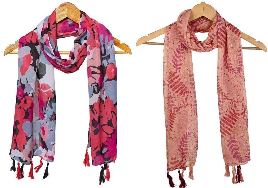 mss Printed Chiffon Women Multicolor Scarf, Stole, Fancy Scarf-picture-47