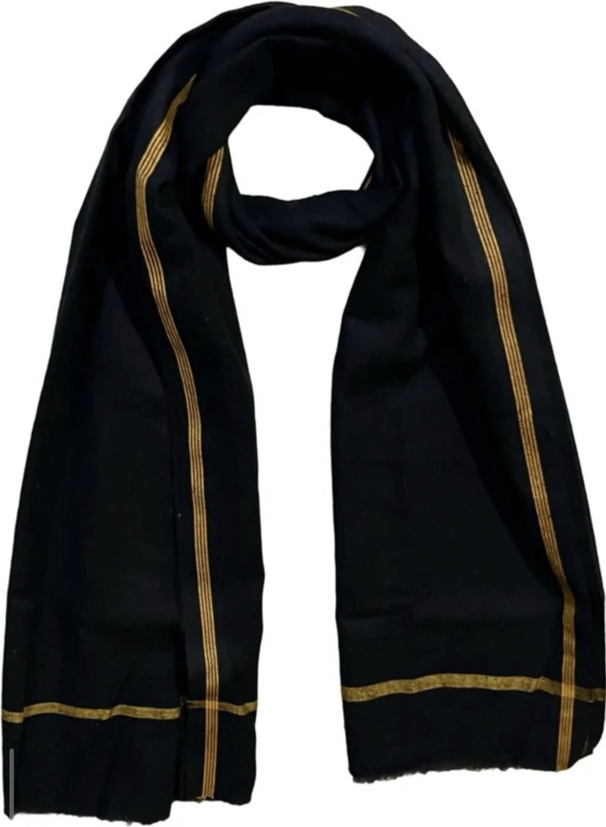 Solid Pure Cotton Men Black, Gold Faux Turtleneck Neck Cover, Scarf, Bluetooth Scarf, Fancy Scarf, Stole-image-34