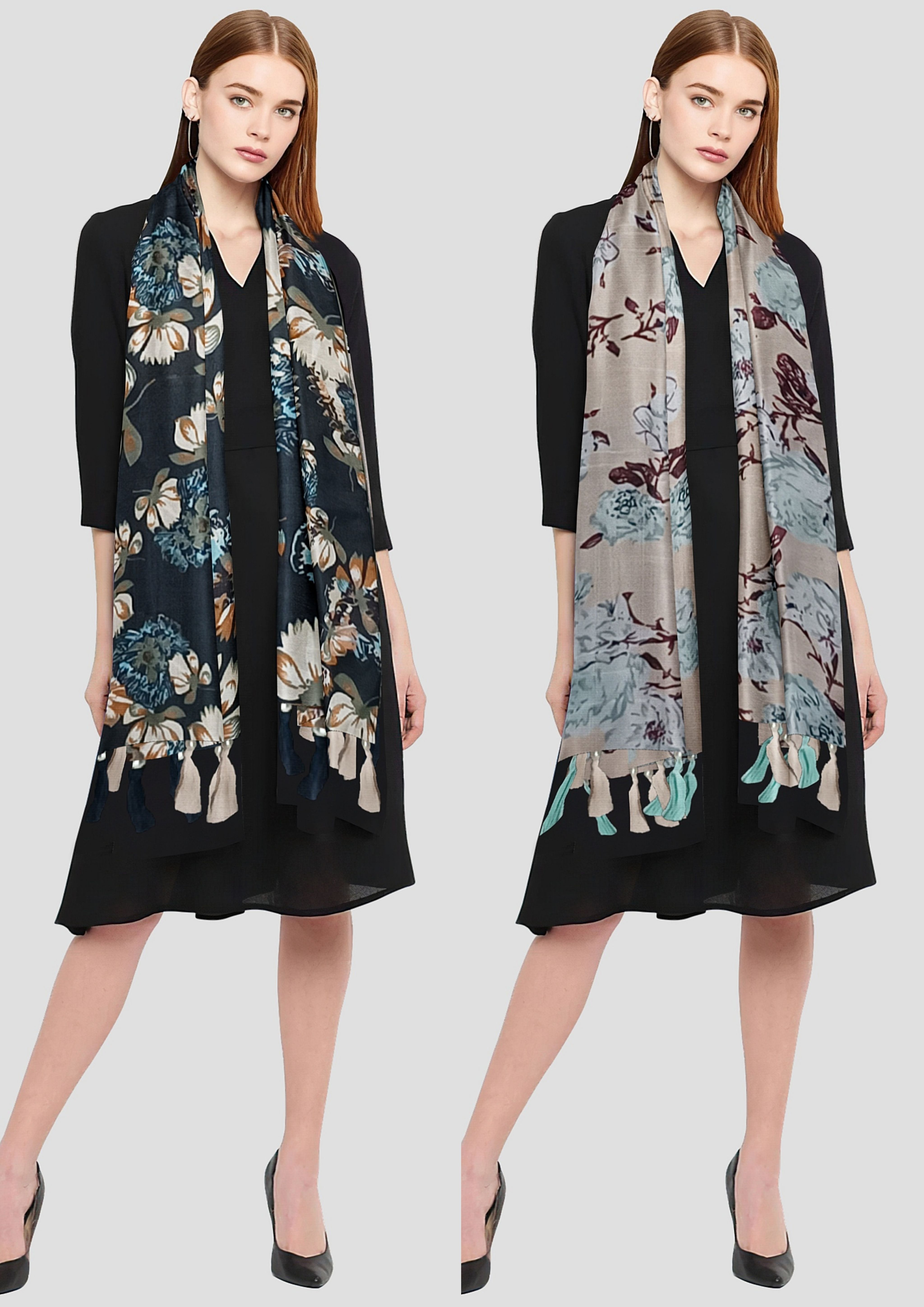 Printed Chiffon Women Multicolor Scarf, Stole, Fancy Scarf