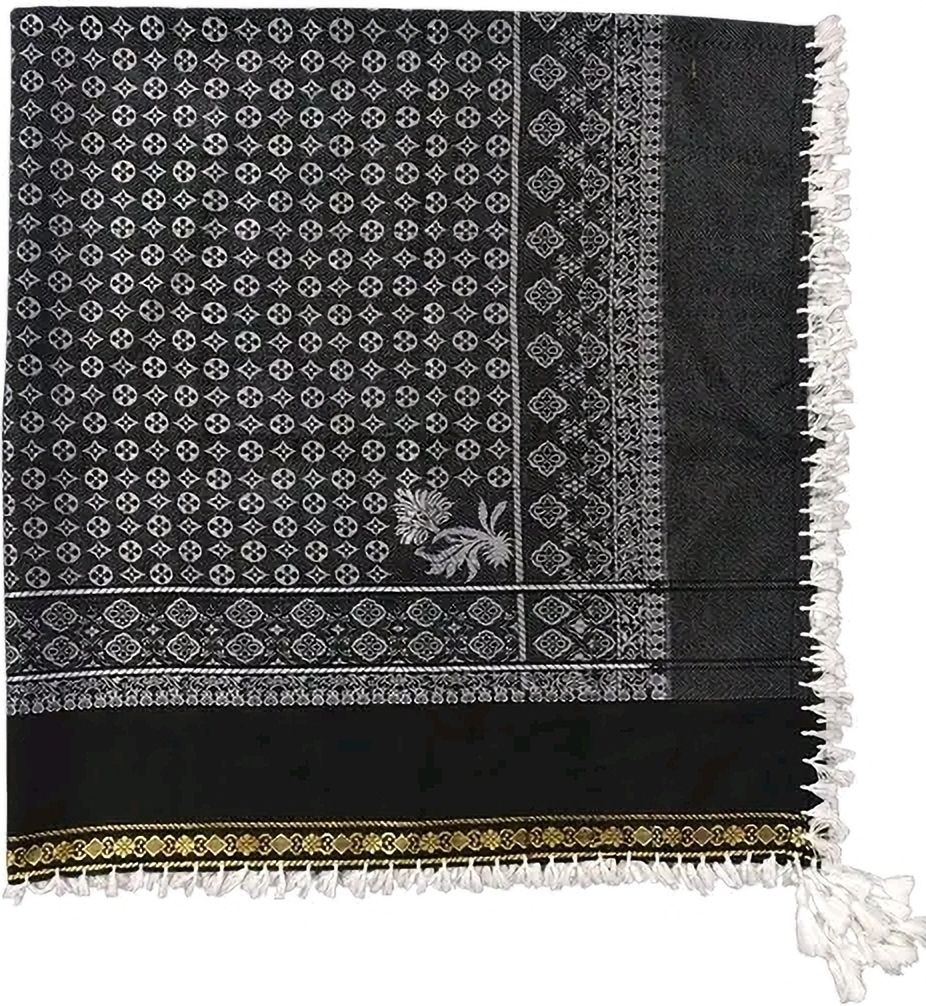 latest fasion Checkered Polycotton Men Black, White Scarf, Bluetooth Scarf, Fancy Scarf-picture-22