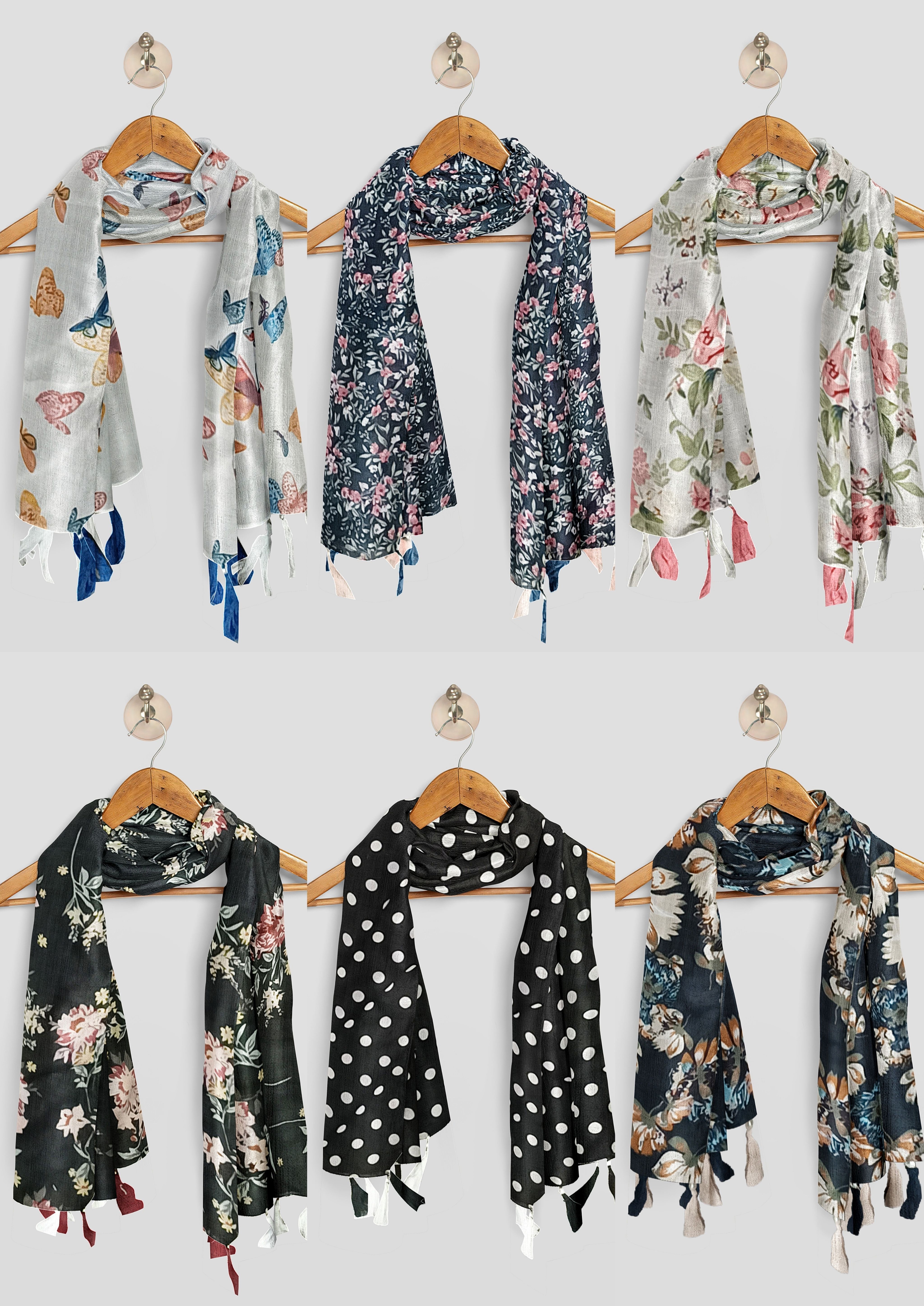 stole mate yours forever Printed Chiffon Women Multicolor Stole, Scarf-picture-24