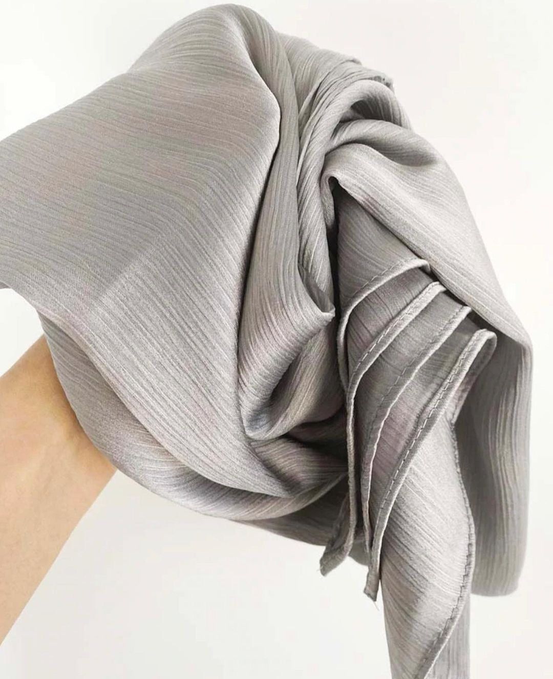 Solid Satin Blend Women Silver Faux Turtleneck Neck Cover, Scarf, Bluetooth Scarf, Fancy Scarf, Stole-image-25