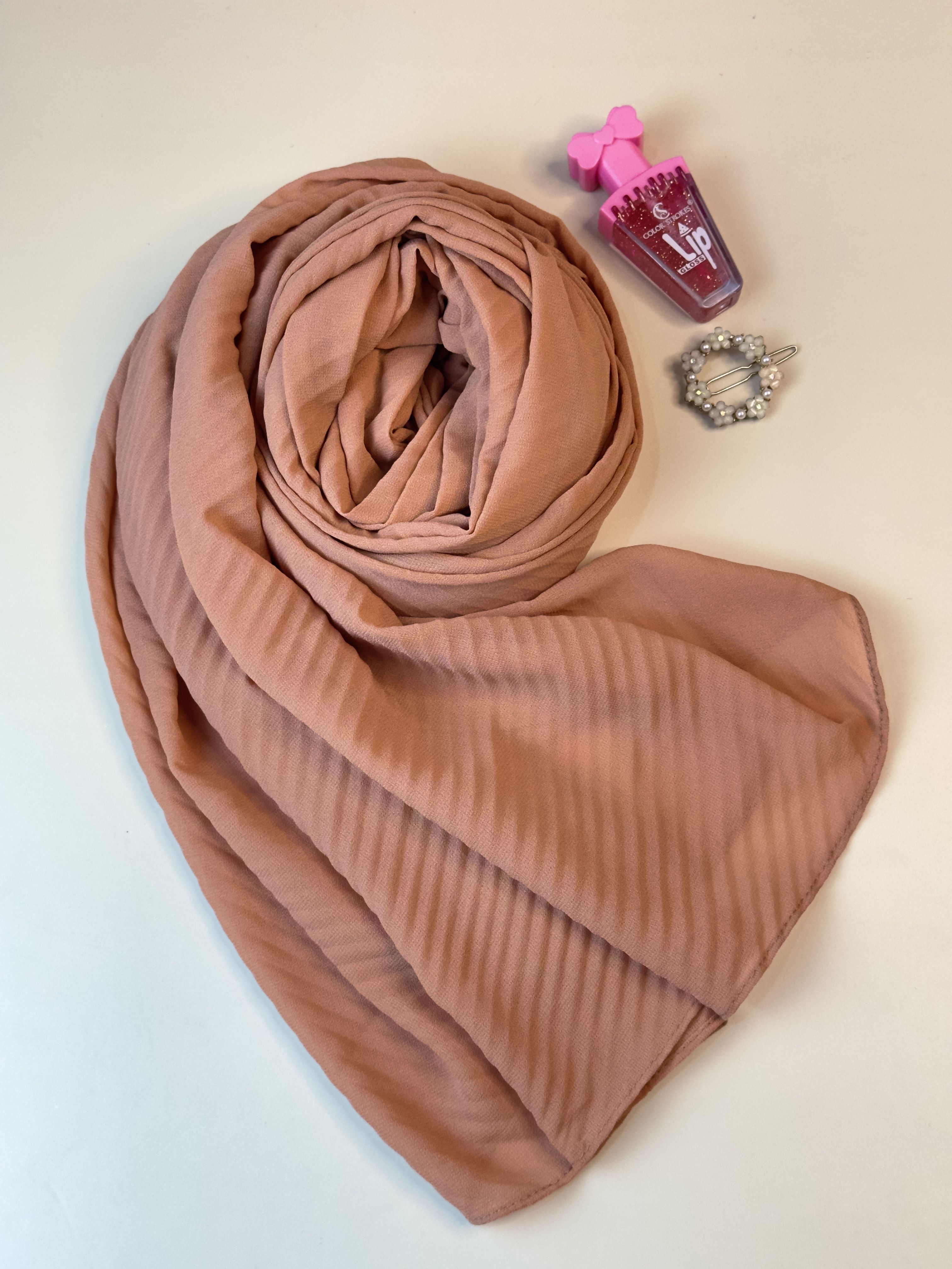 thecartmaxx Solid Georgette Women Orange Fancy Scarf, Scarf, Stole-picture-12