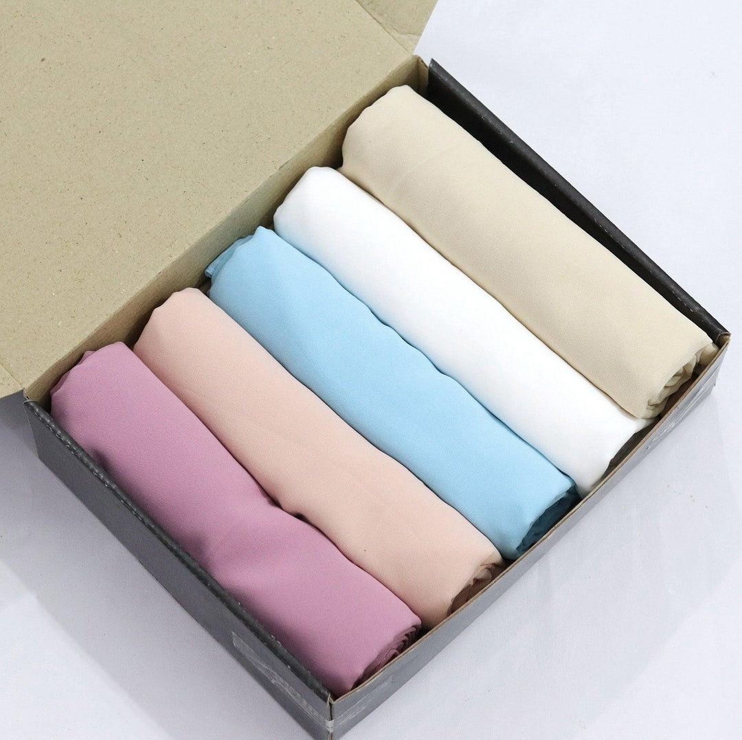 Solid Chiffon, Georgette Women Multicolor Scarf, Fancy Scarf, Stole