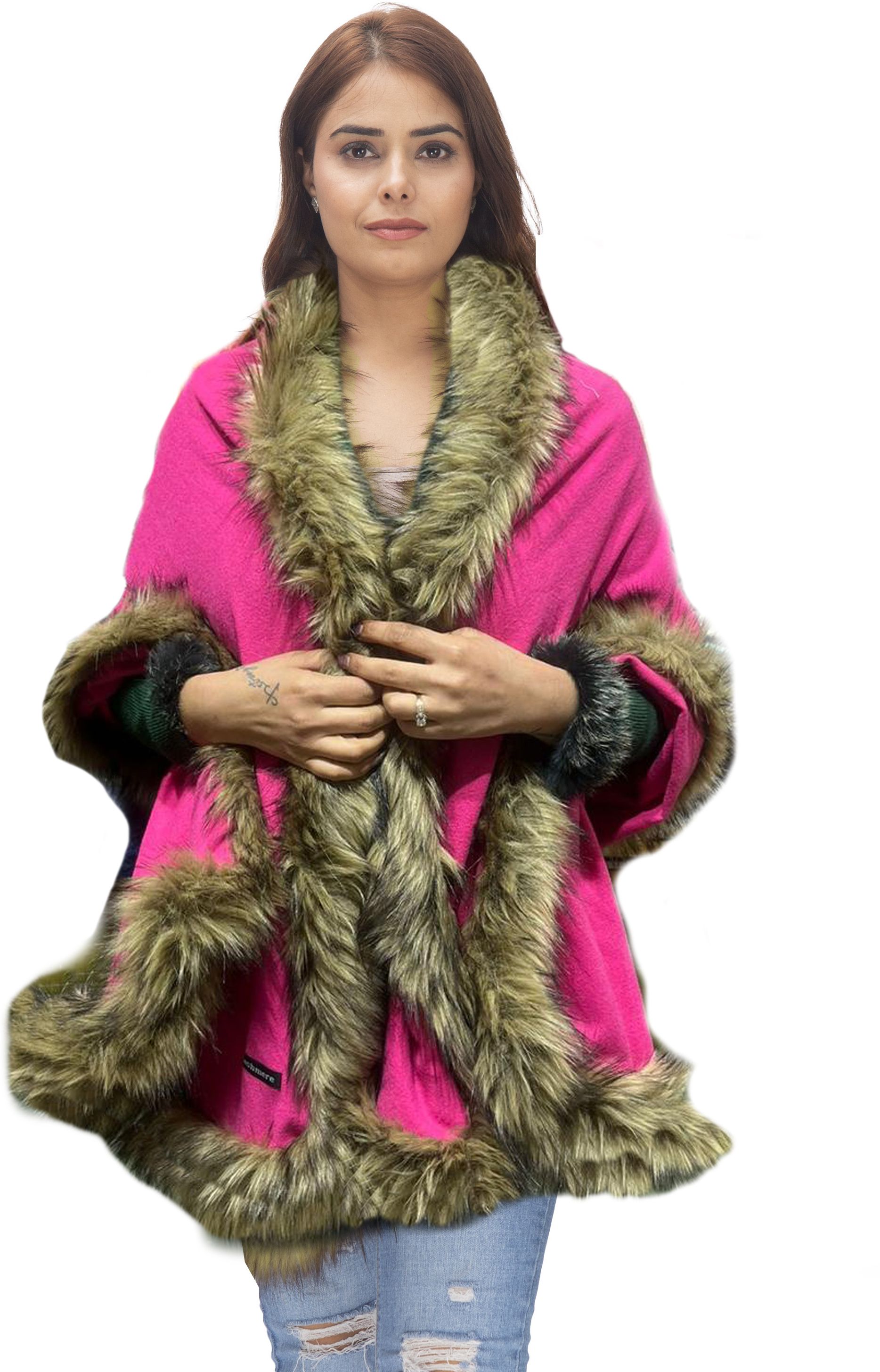 life and style Solid Wool Blend Women Pink, Brown Stole-picture-11
