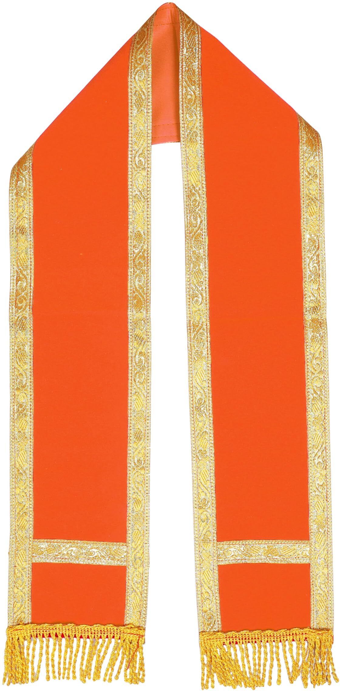 priyakant safawala Solid Cotton Rayon Blend Men Orange Scarf-picture-26