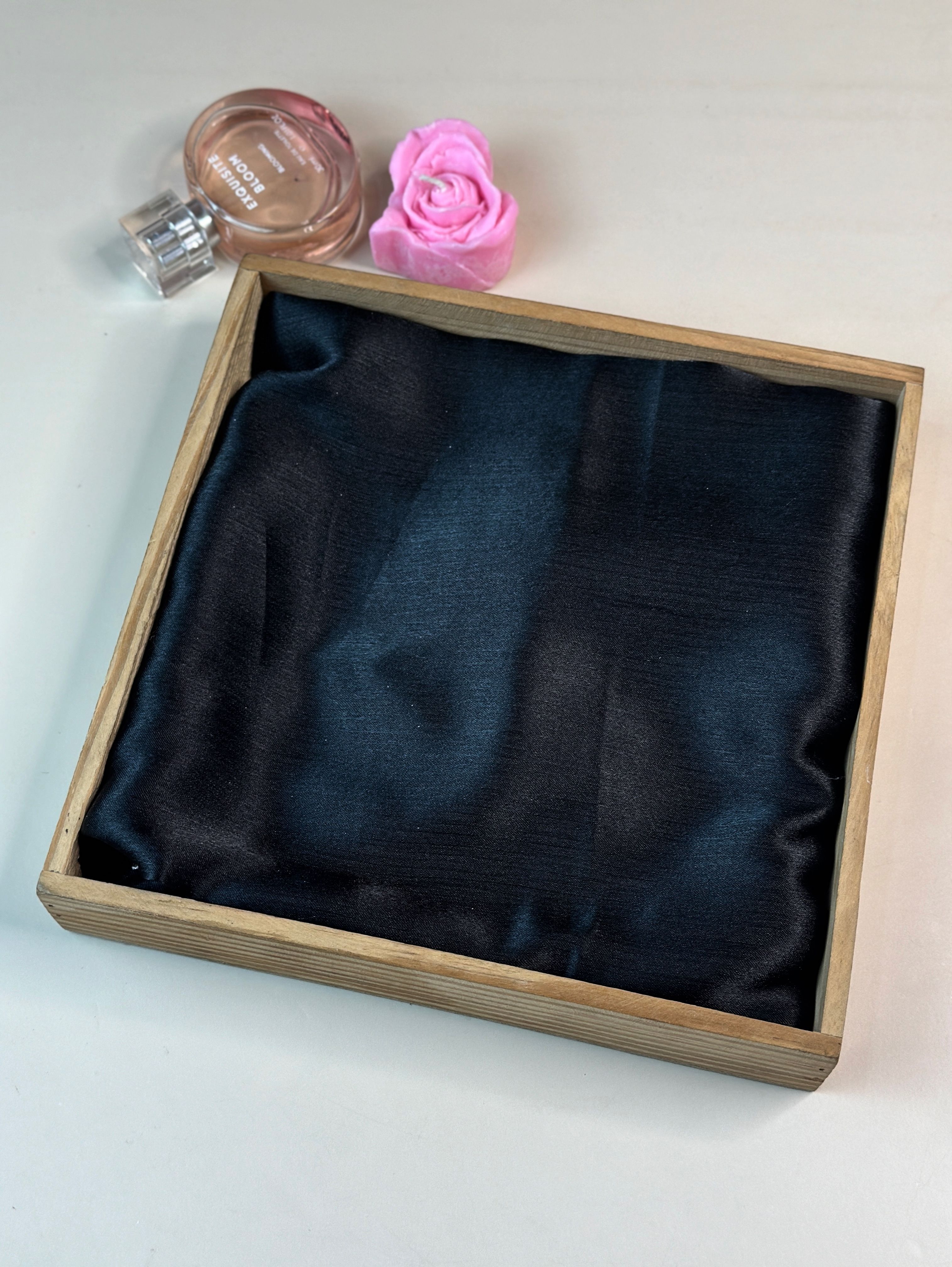 Solid Satin Blend Women Black Scarf, Fancy Scarf, Stole-image-42