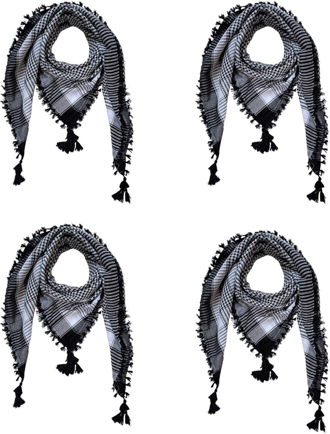 namal Printed Cotton Blend Men Black, White Fancy Scarf, Scarf, Bluetooth Scarf, Stole-picture-15