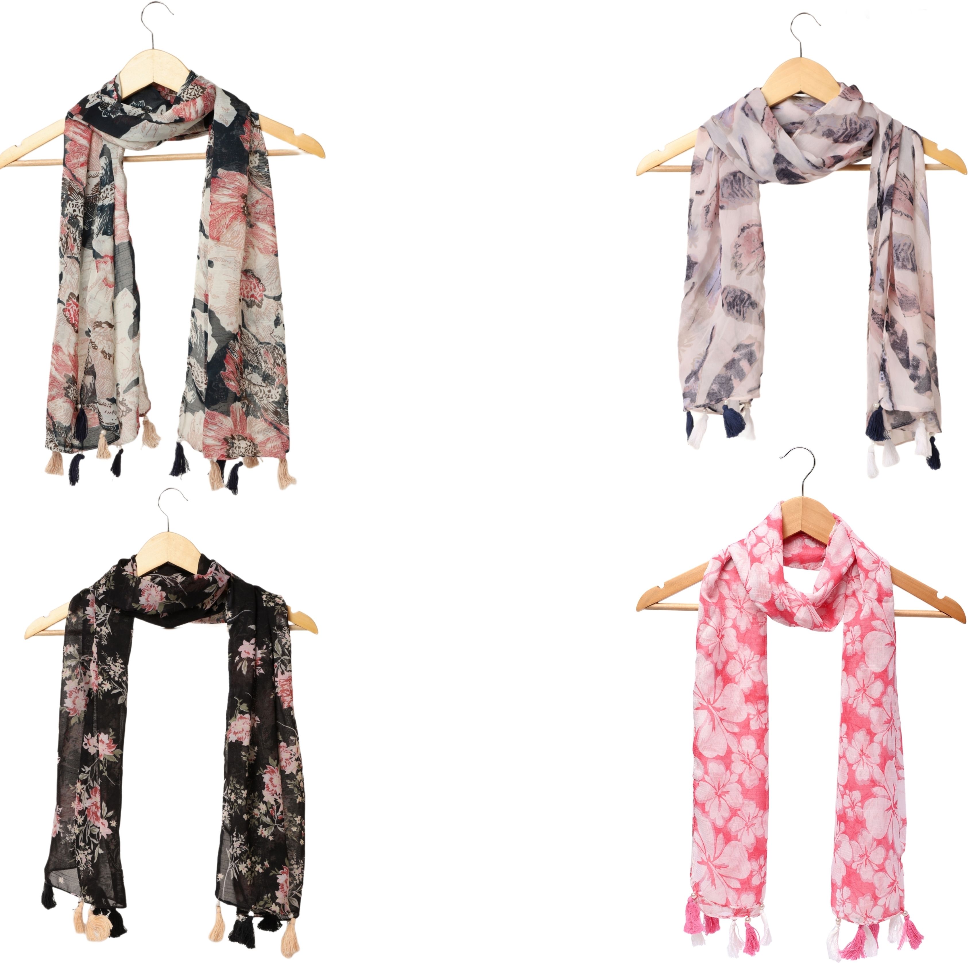 riddle needle Printed Chiffon Women Multicolor Scarf, Stole, Fancy Scarf-picture-26