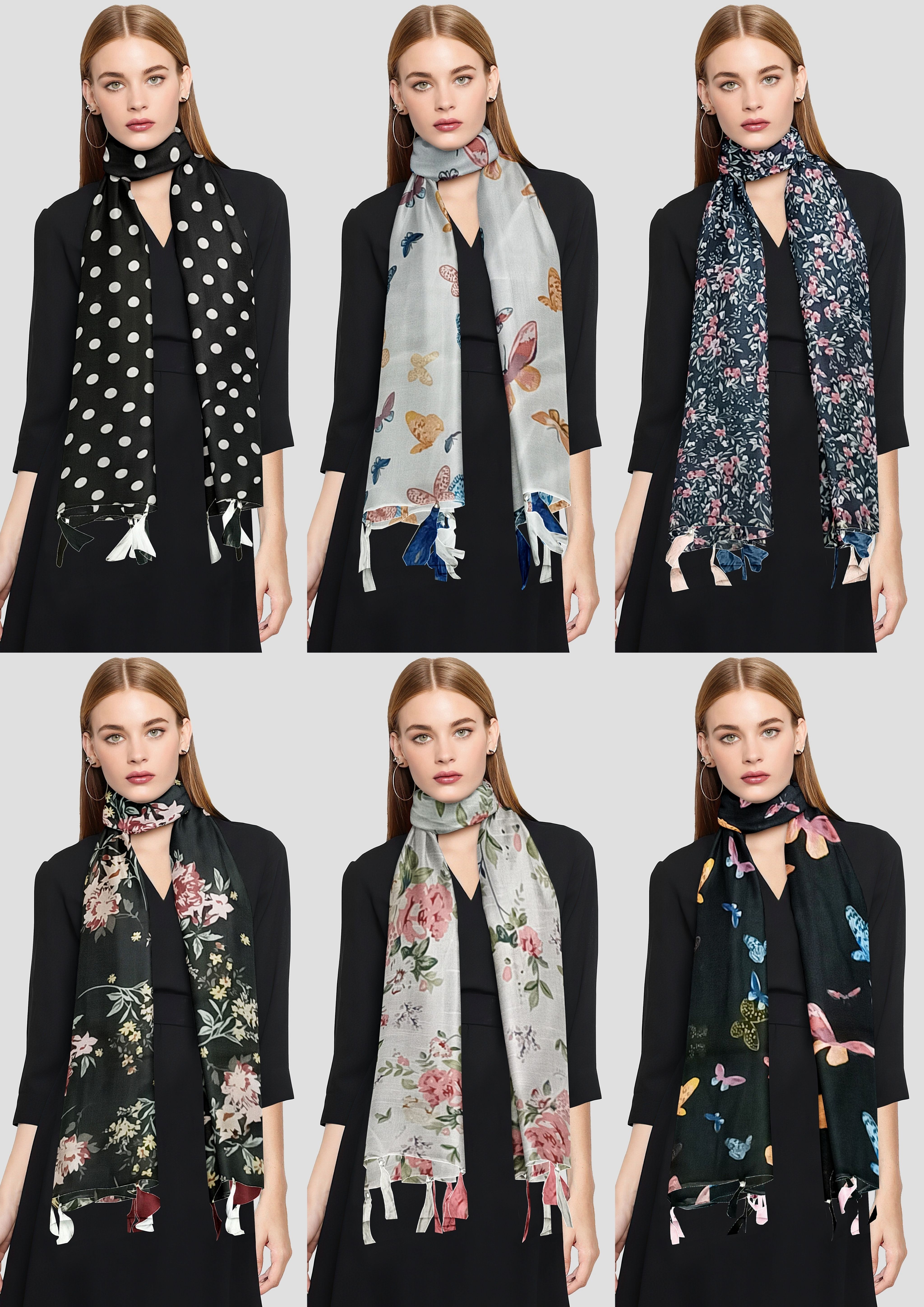 stole mate yours forever Printed Chiffon Women Multicolor Stole, Scarf-picture-21