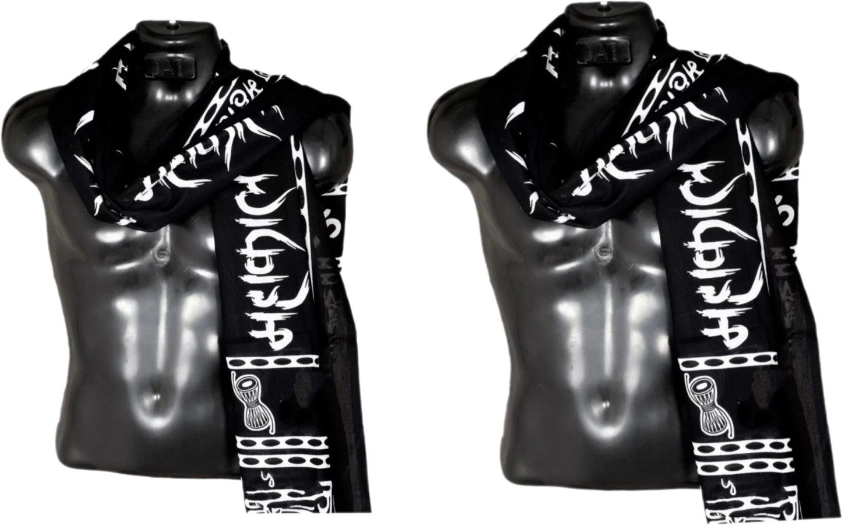 southfashion Printed Pure Cotton Men Black Fancy Scarf-picture-13
