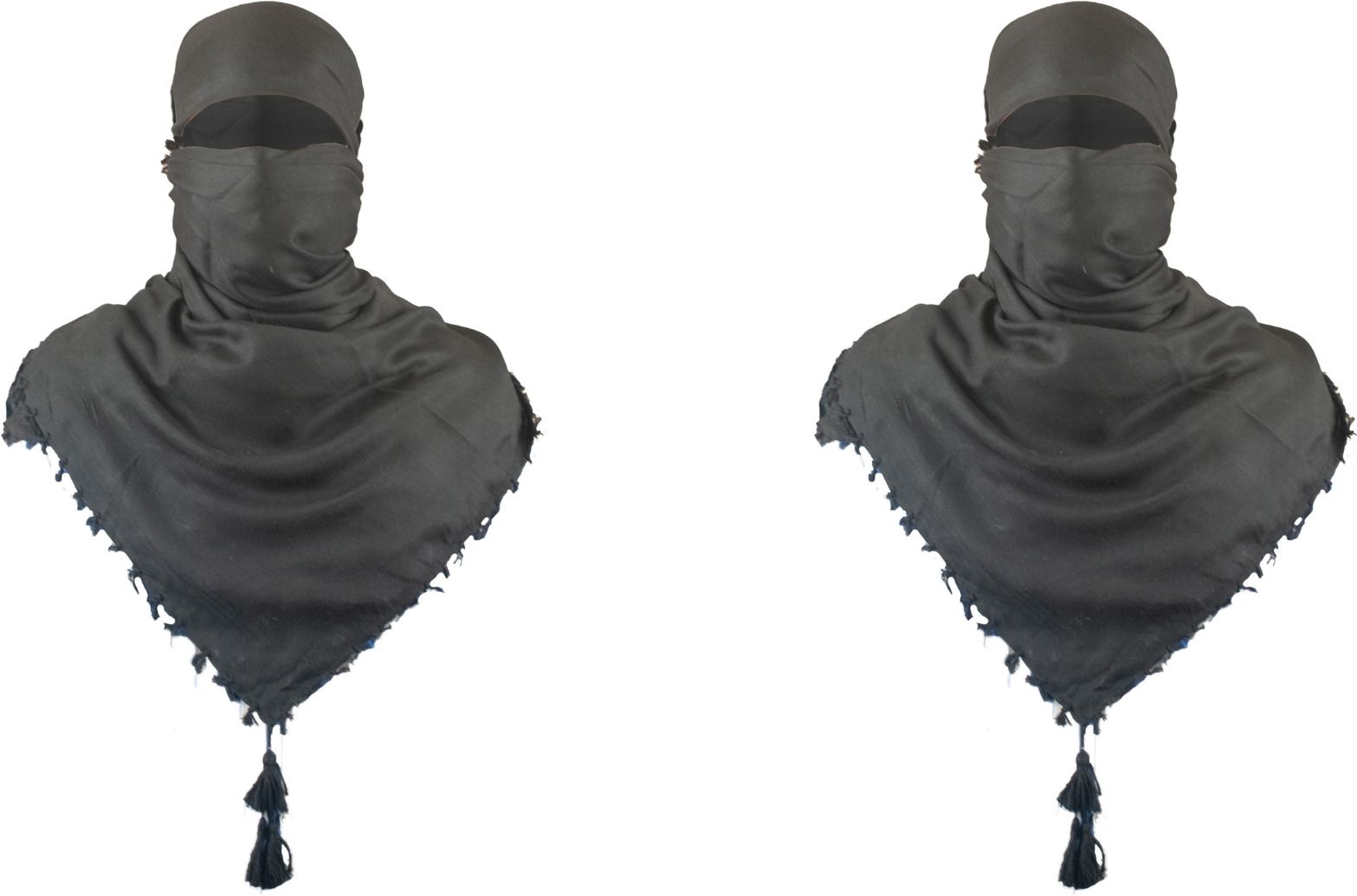 Solid Cotton Blend Men Black Scarf-image-27