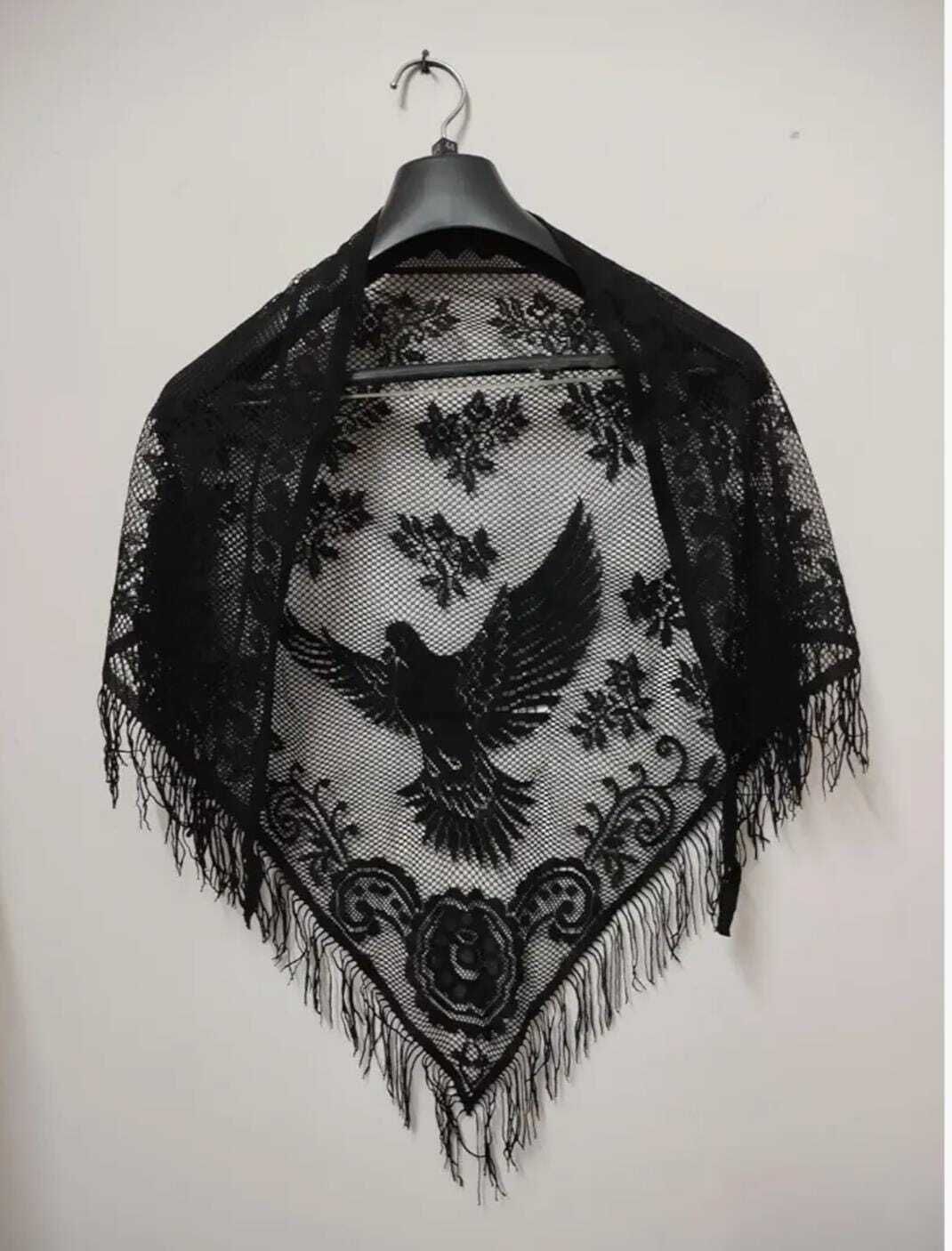 ashishframe Printed Net Women Black Scarf-picture-19