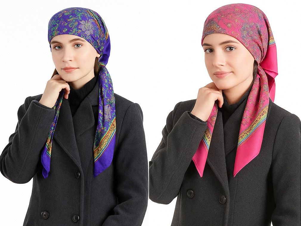 mikoniko Polka Print Wool Blend Women Multicolor Fancy Scarf-picture-19