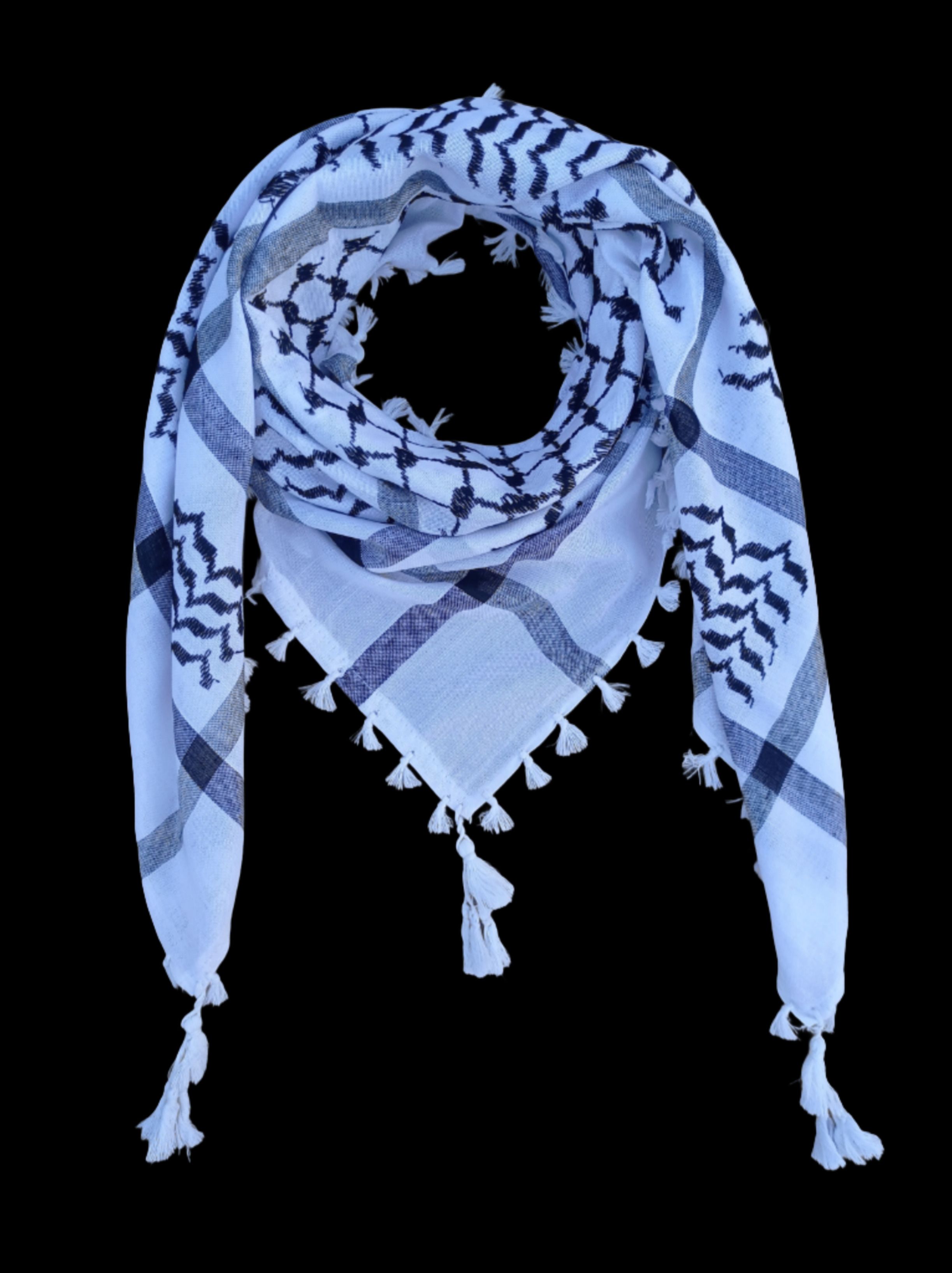 z r m store Embroidered Polycotton Men White Fancy Scarf, Stole, Scarf, Faux Turtleneck Neck Cover-picture-17
