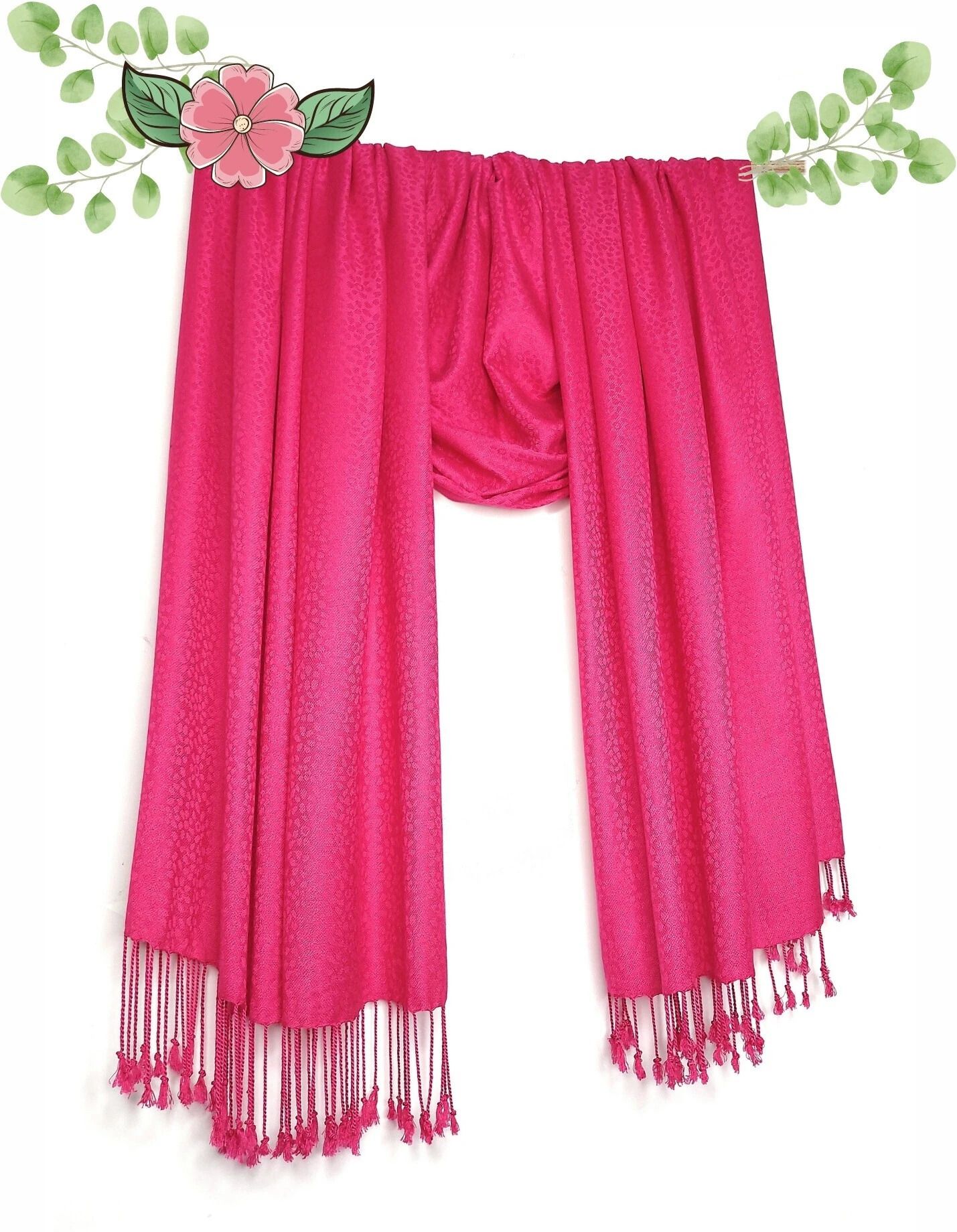 chandwasia Self Design Viscose Men Pink Fancy Scarf, Scarf, Stole-picture-12