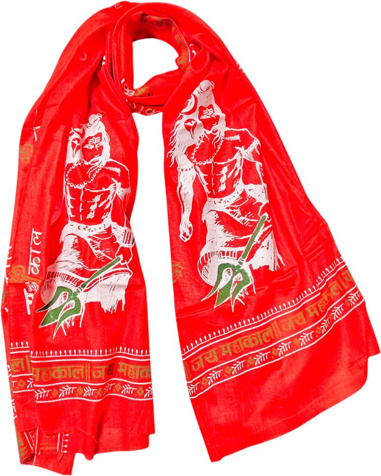 Printed Pure Cotton Men Orange Fancy Scarf, Scarf, Stole, Faux Turtleneck Neck Cover-image-28