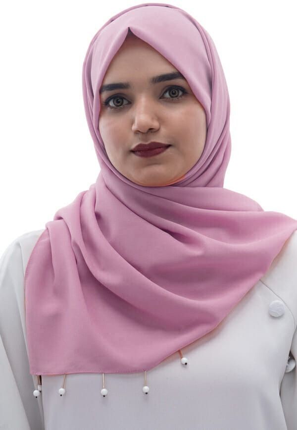 urshia Solid Georgette Women Pink Scarf, Stole, Fancy Scarf-picture-33