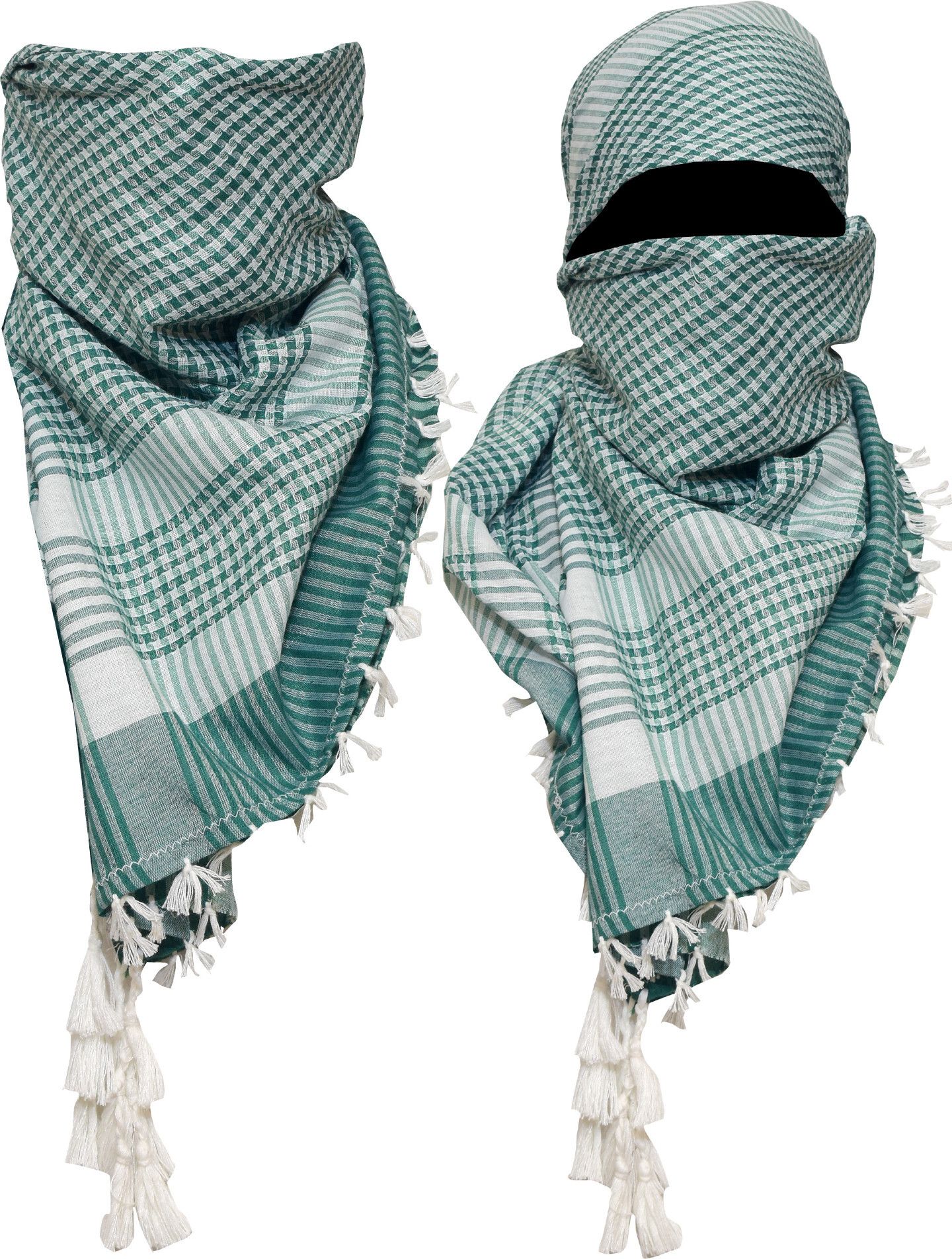 dulhan enterprises Checkered Cotton Blend Men Green, White Scarf-picture-17