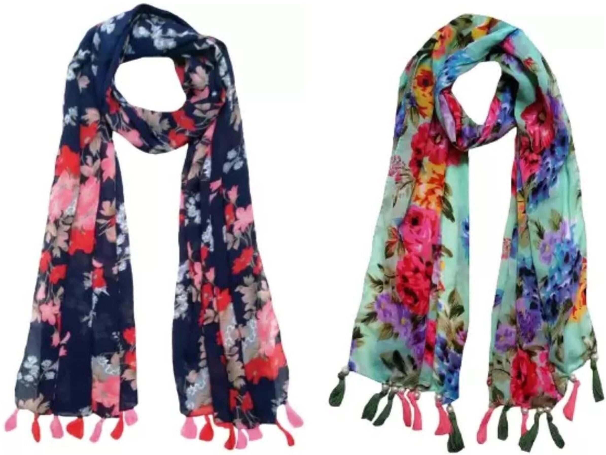 stylestory Printed Chiffon Women Multicolor Stole, Scarf, Fancy Scarf-picture-25