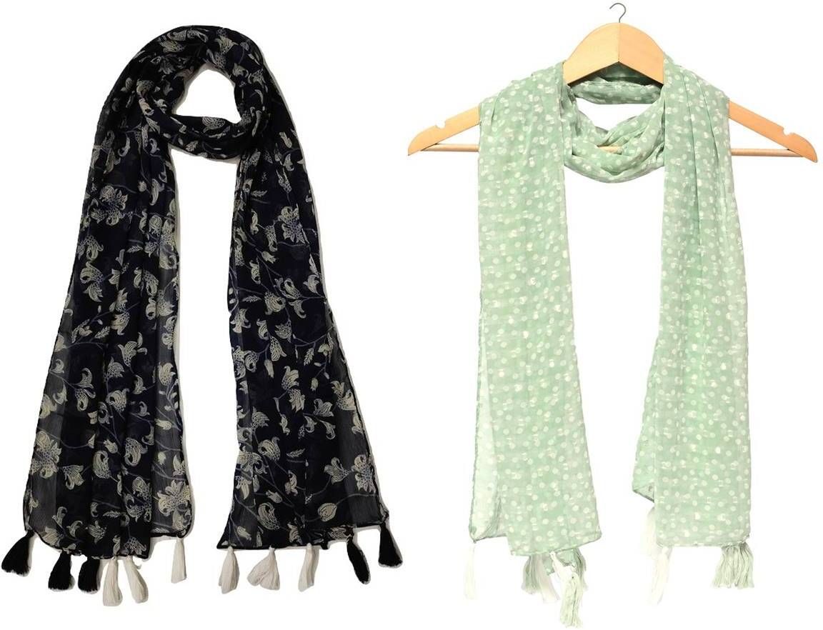 mss fashion Printed Chiffon Women Multicolor Fancy Scarf, Scarf, Stole-picture-20
