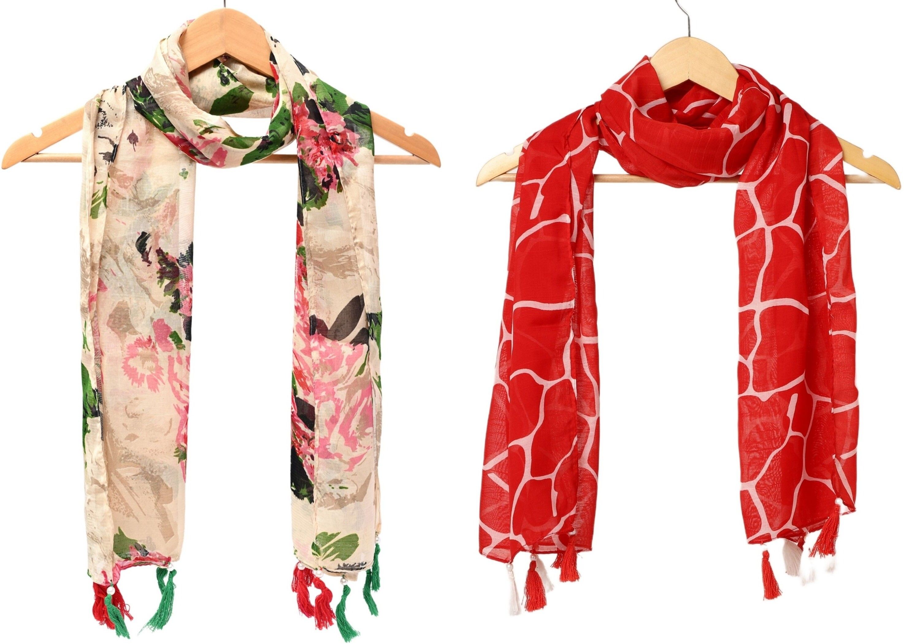 stolevilla Printed Chiffon Women Multicolor Scarf, Stole, Fancy Scarf-picture-25