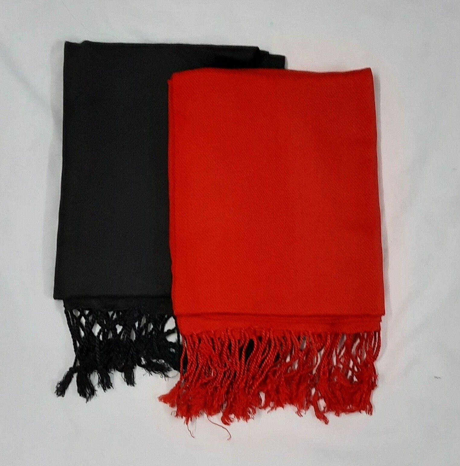 ebadat Solid Cotton Blend Women Red, Black Stole, Scarf-picture-49