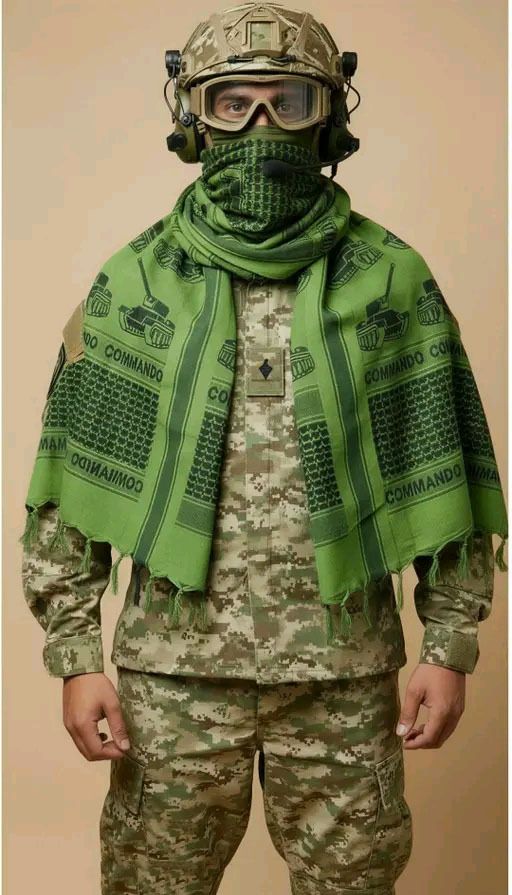 scarf factory Woven, Self Design, Solid Cotton Blend Men Dark Green Scarf, Stole, Faux Turtleneck Neck Cover-picture-28