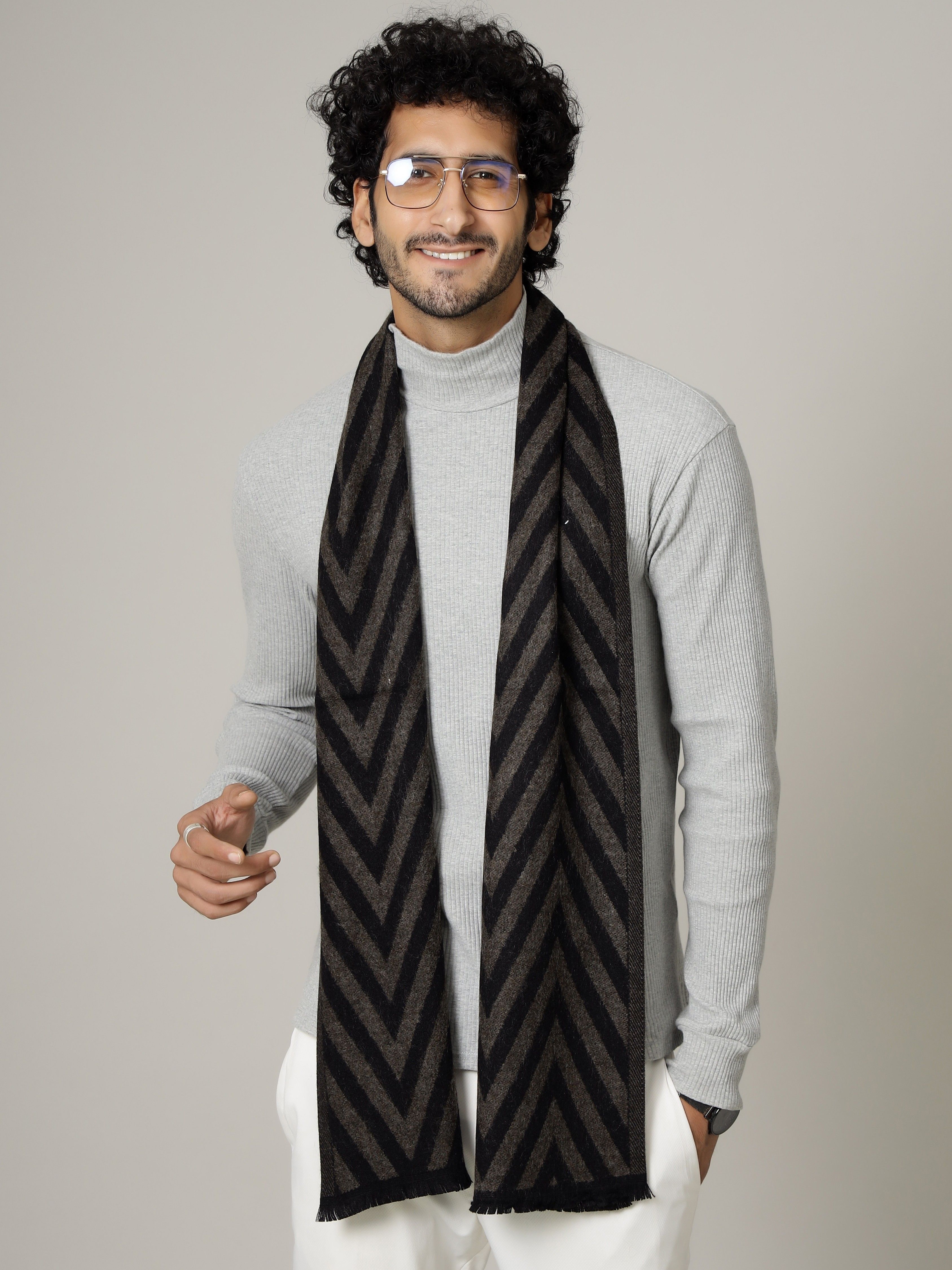 Ravaiyaa - Attitude Is Everything Striped Men Muffler-picture-25