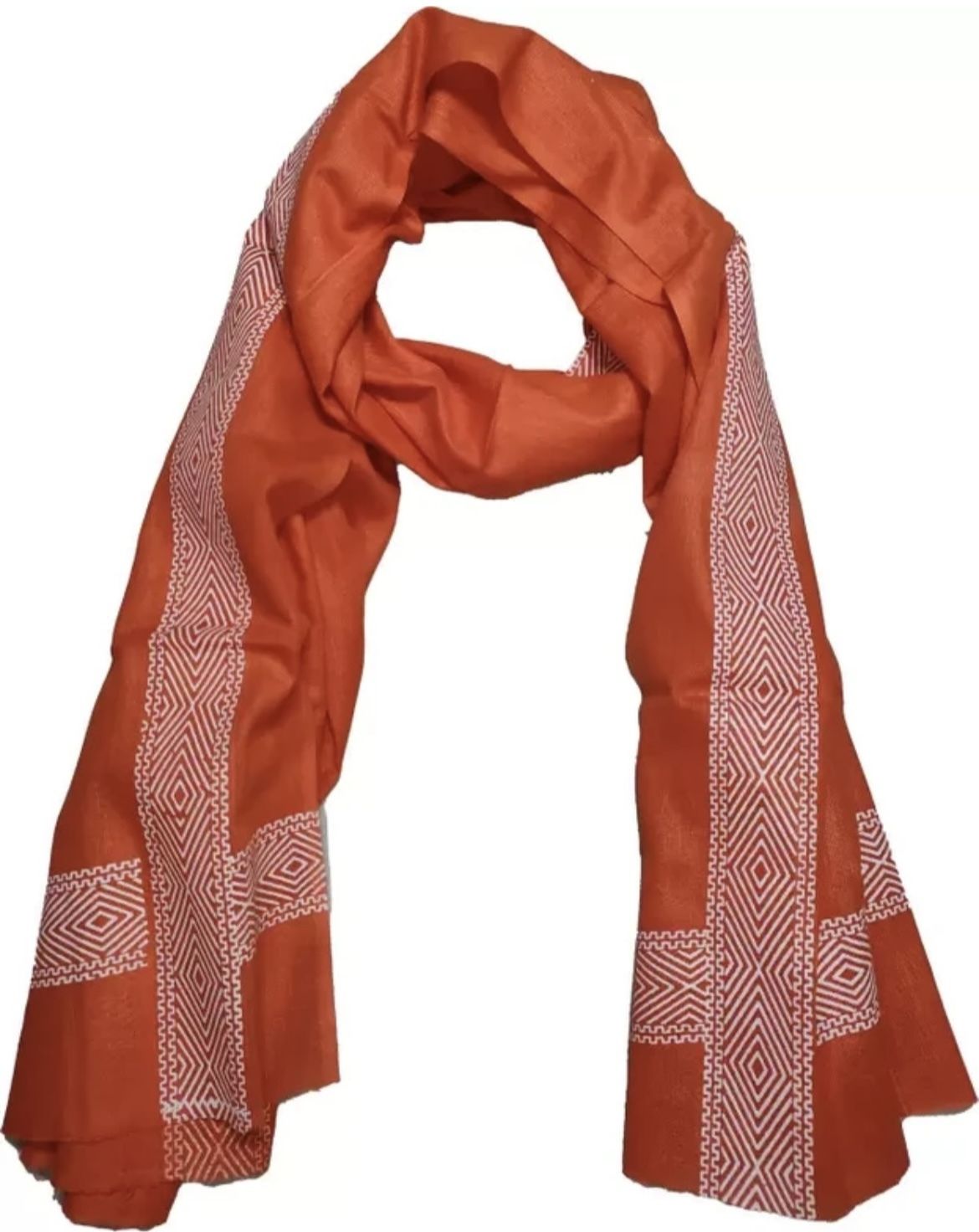 Printed Pure Cotton Men Orange Scarf, Stole, Fancy Scarf-image-32