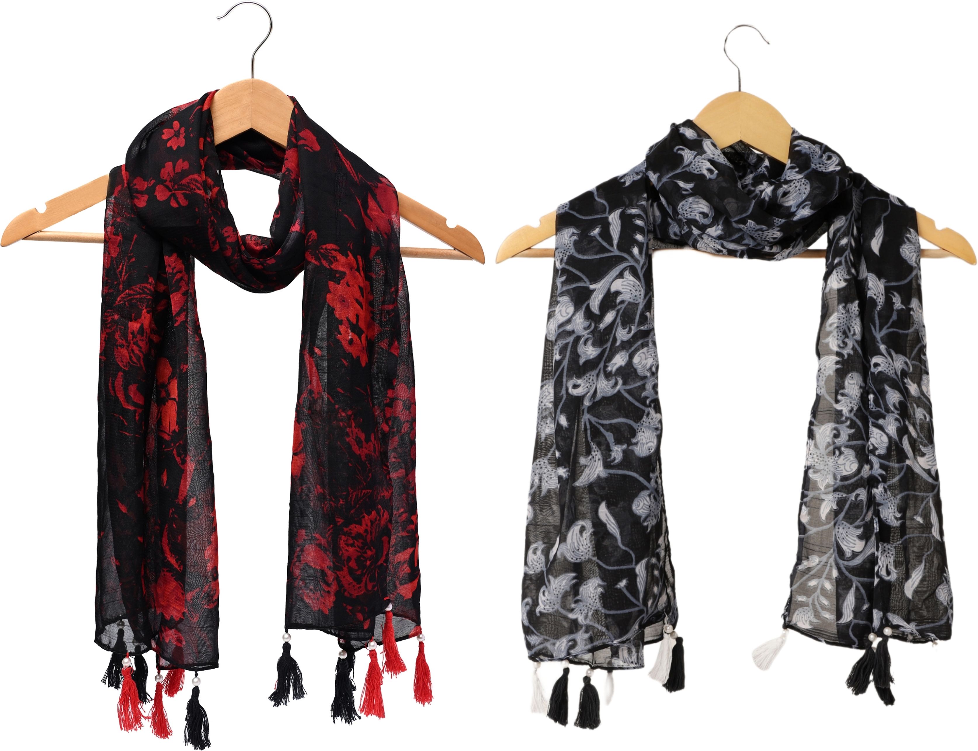 Printed Chiffon Women Multicolor Scarf, Stole, Fancy Scarf