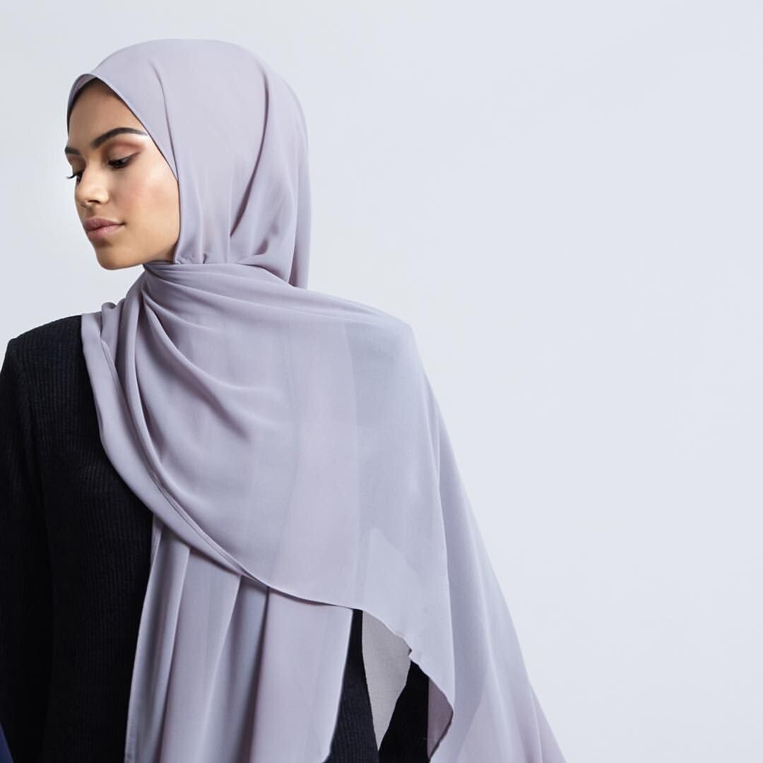 urshia Solid Georgette Women Blue Scarf-picture-27