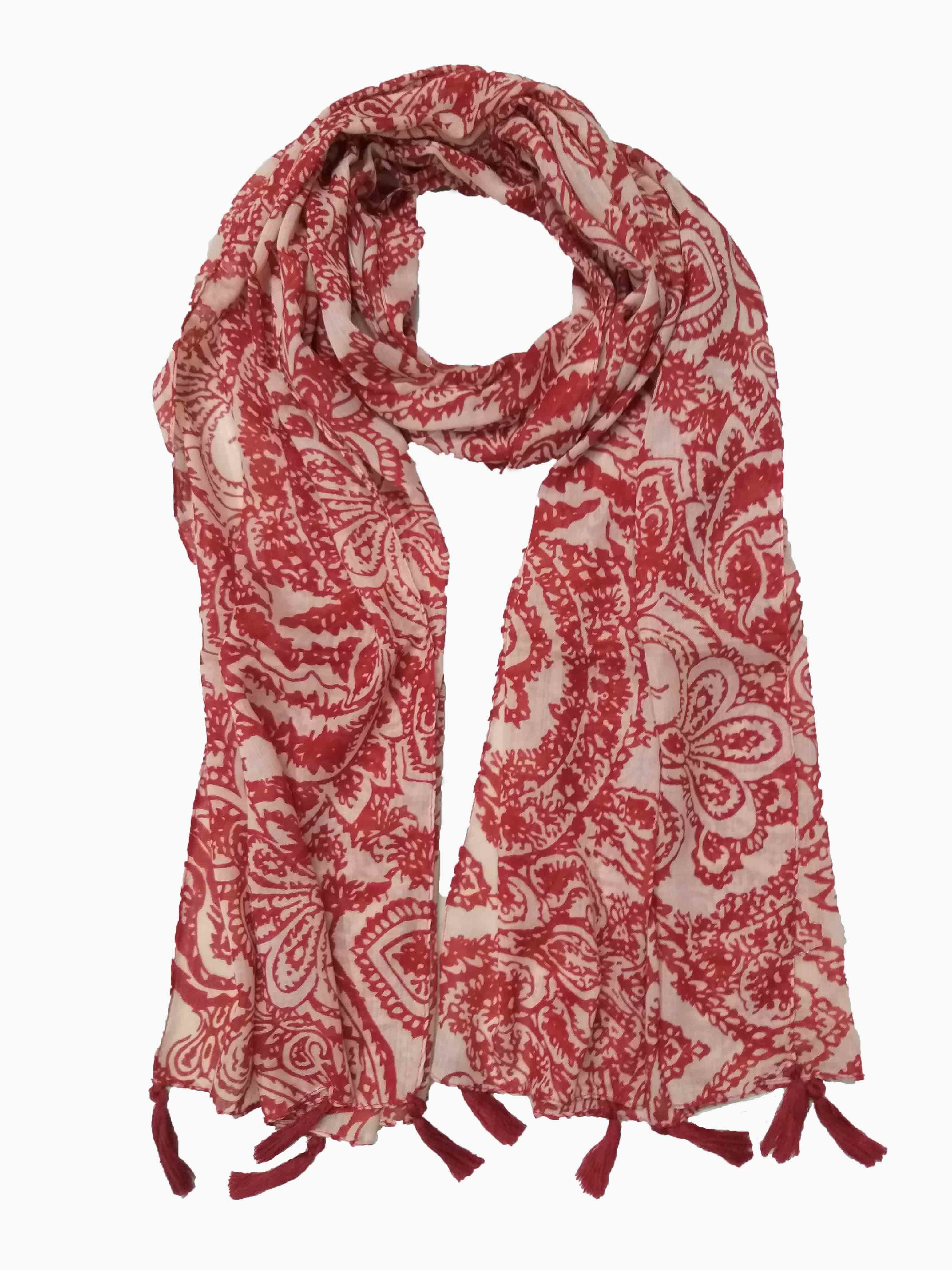 Printed Polyester Women Maroon Stole-image-46