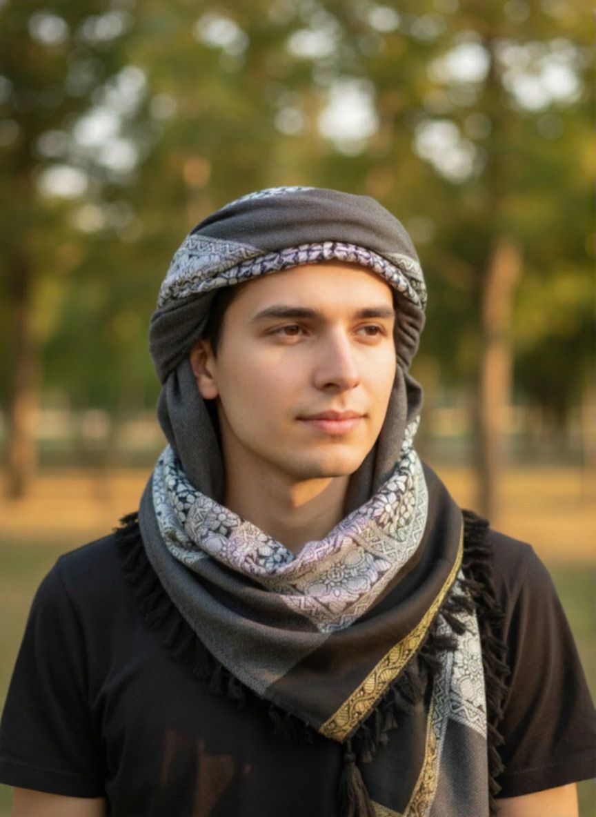 namal Checkered Cotton Blend Men Multicolor Fancy Scarf, Scarf, Bluetooth Scarf, Stole-picture-47