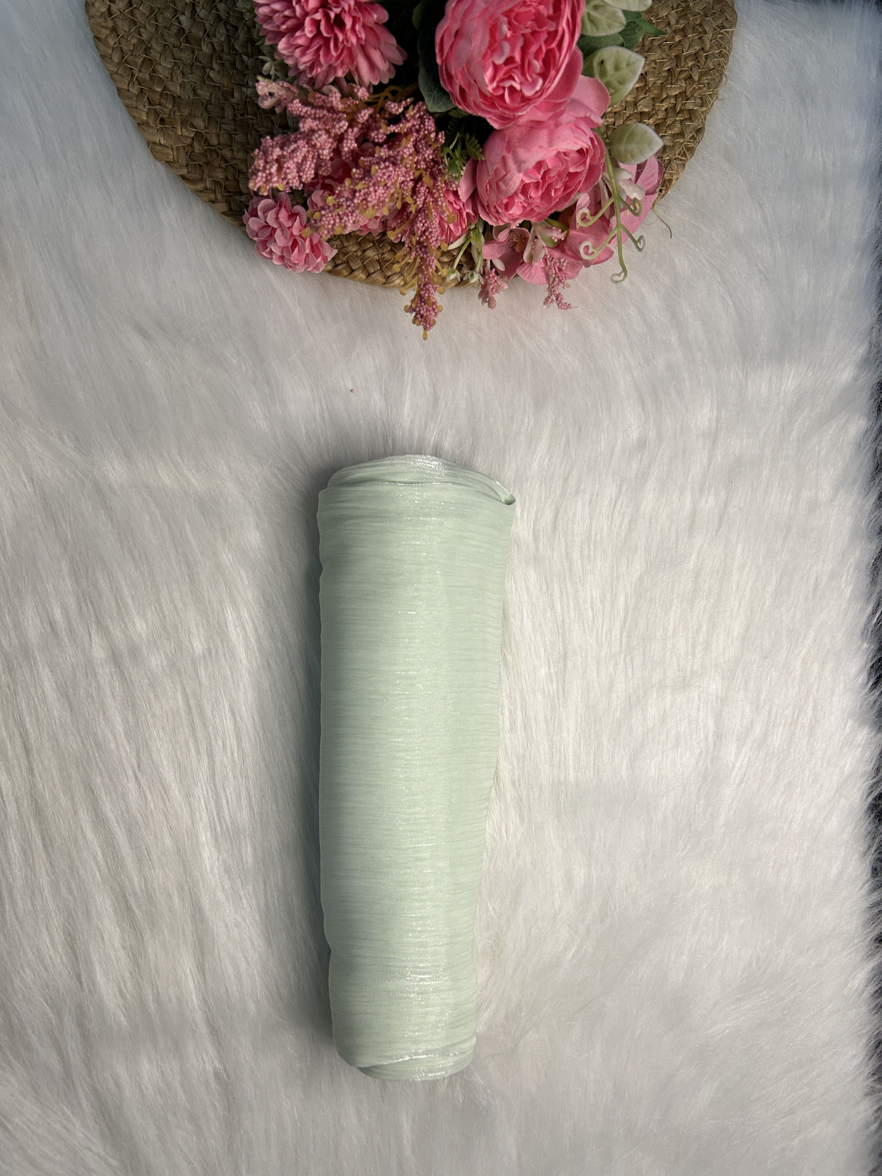 Self Design Satin Blend Women Light Green Fancy Scarf, Stole, Scarf-image-21