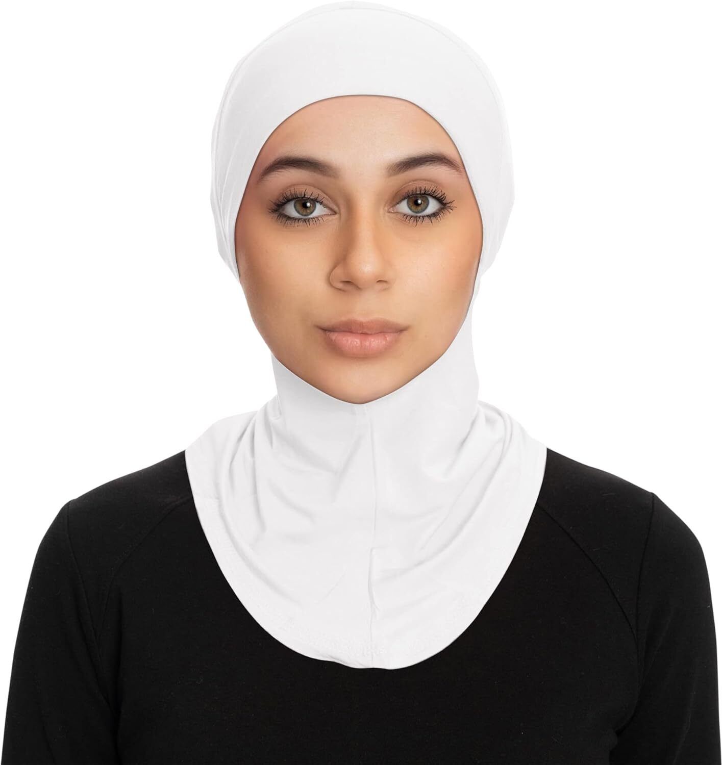 arham diam Solid Cotton Blend Women White Fancy Scarf, Scarf, Stole, Faux Turtleneck Neck Cover-picture-27