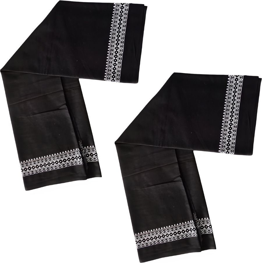 al shams products Printed Pure Cotton Men Black Scarf-picture-46