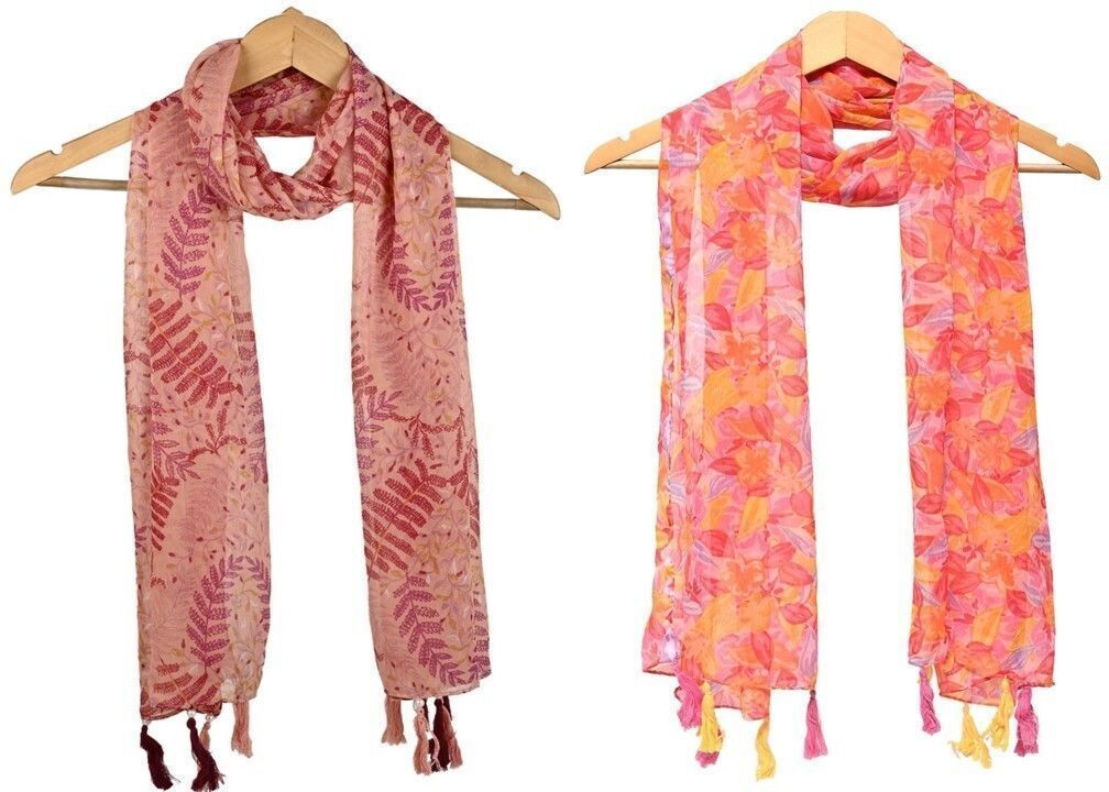 mss Printed Chiffon Women Multicolor Scarf, Stole, Fancy Scarf-picture-17