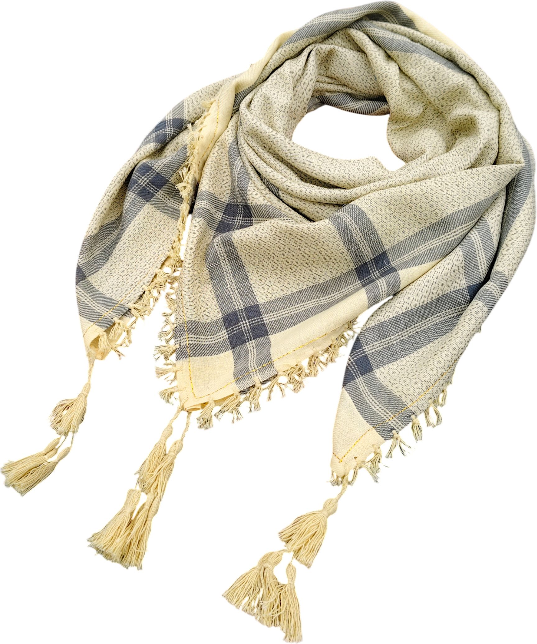 Woven Pure Cotton Men Yellow, Grey Scarf-image-30