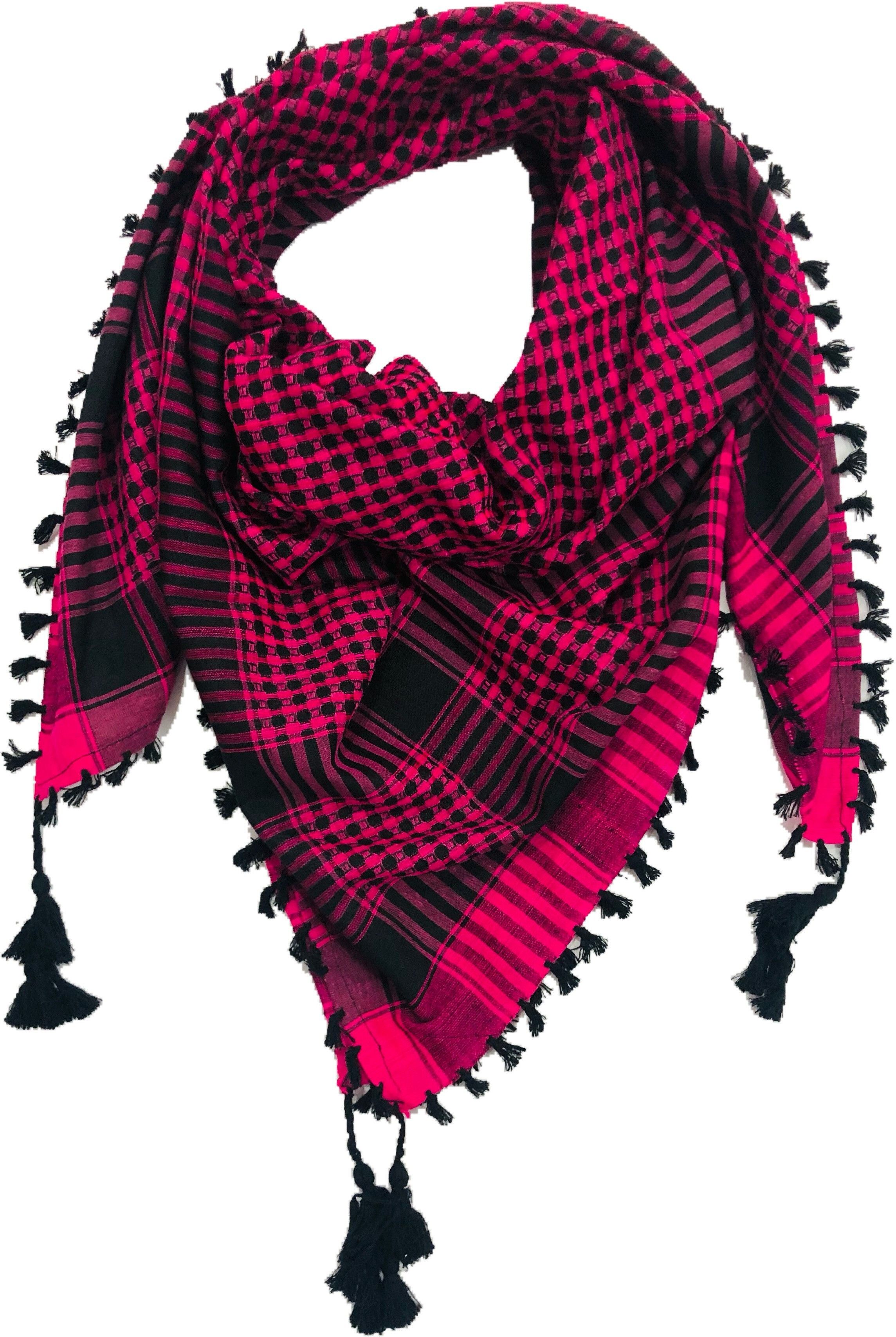 Checkered Cotton Blend Men Maroon, Black Stole, Fancy Scarf, Scarf