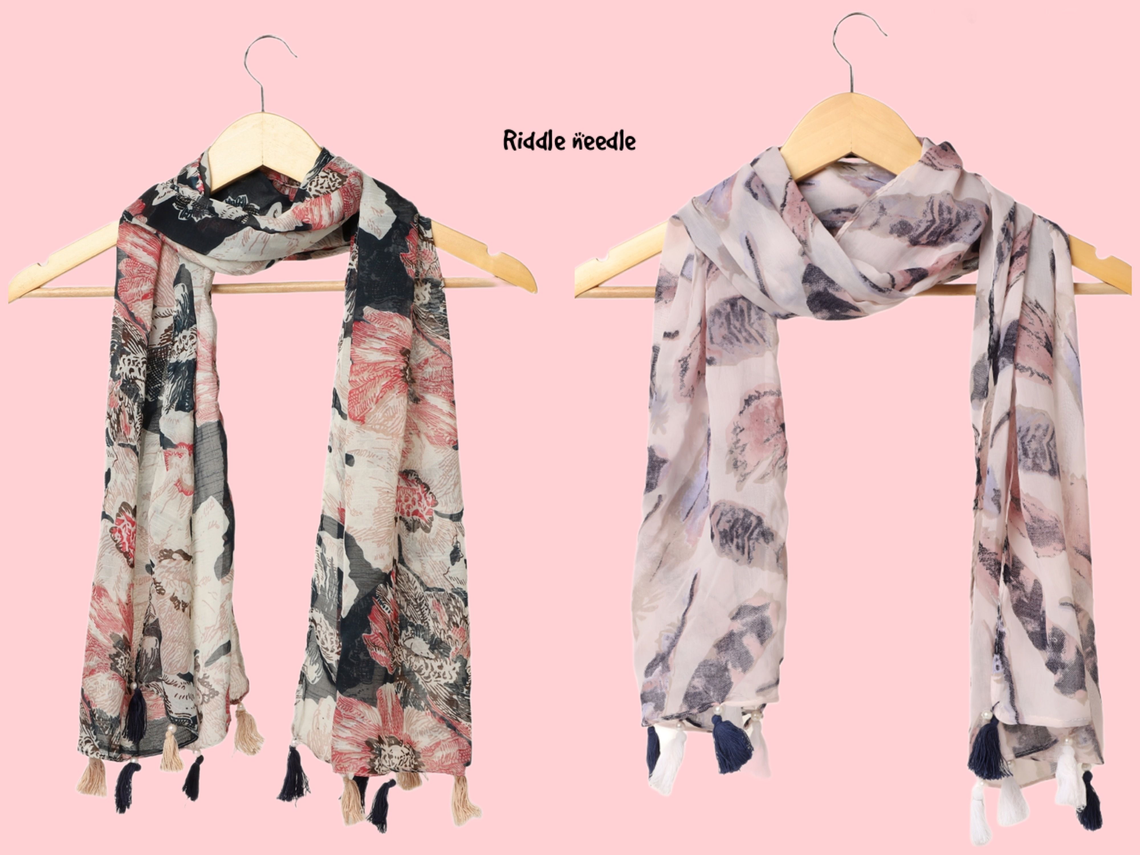 Printed Chiffon Women Multicolor Stole
