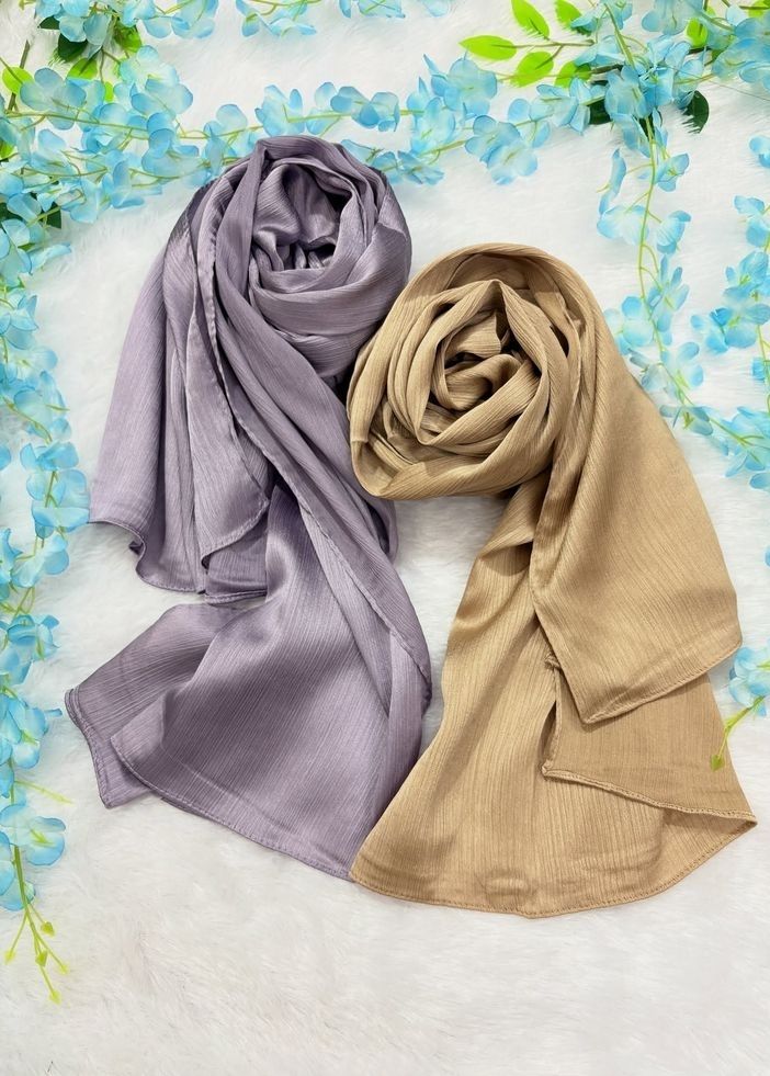 Solid Satin Blend Women Gold, Purple Faux Turtleneck Neck Cover, Scarf, Bluetooth Scarf, Fancy Scarf, Stole-image-32